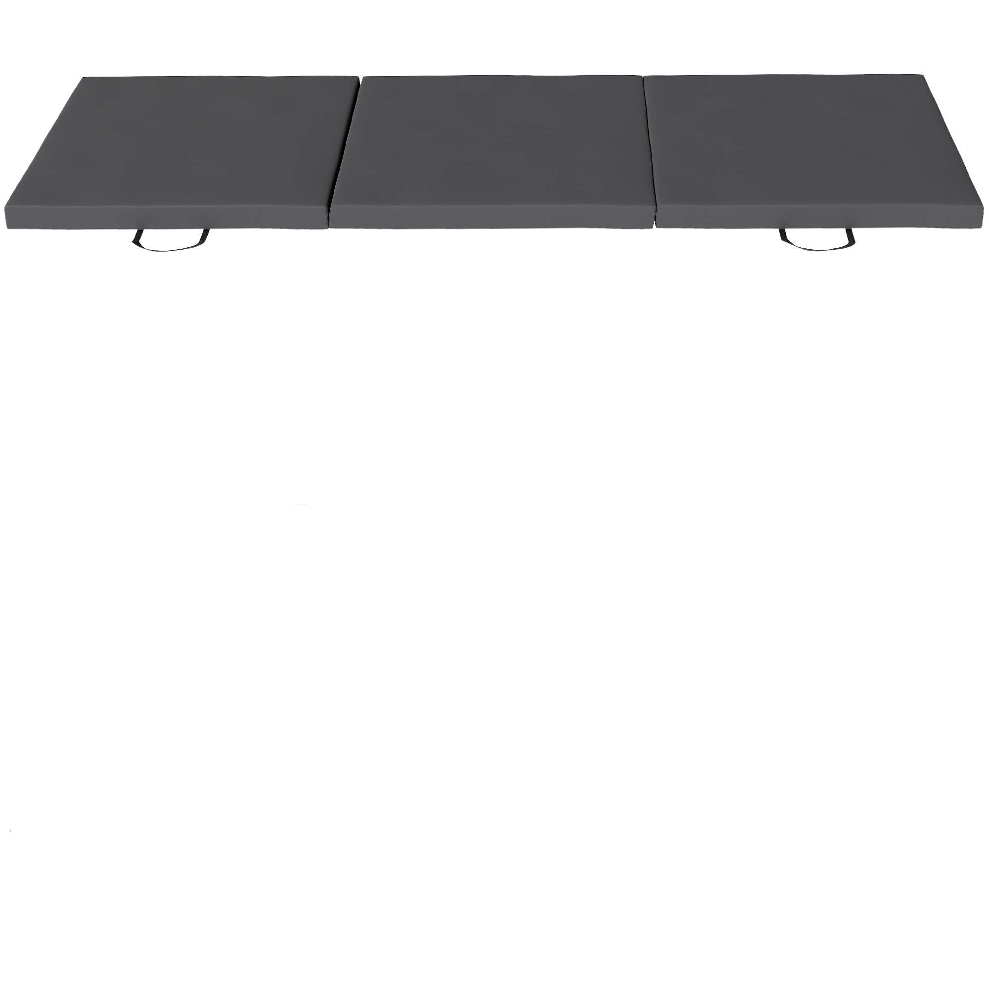 CHADLINGTON 6ft Tri Fold Gymnastics and Exercise Mat with 2 Inch Padding and Carry Handles - Grey