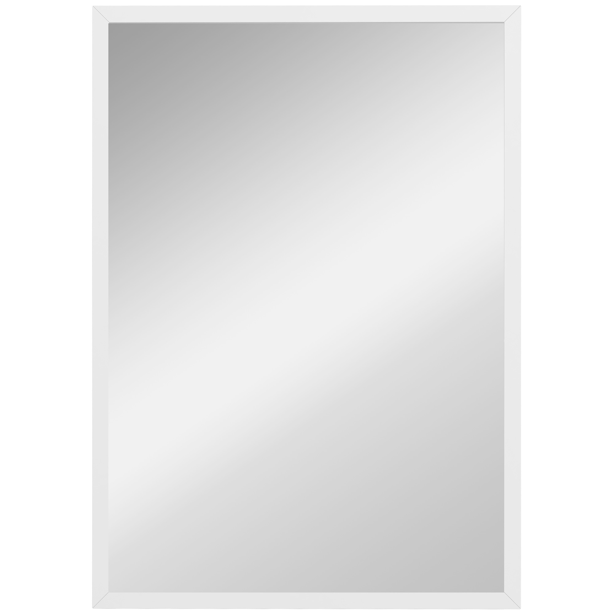 BROMONT 70 x 50 cm Wall Mounted Bathroom and Hallway Mirror - White
