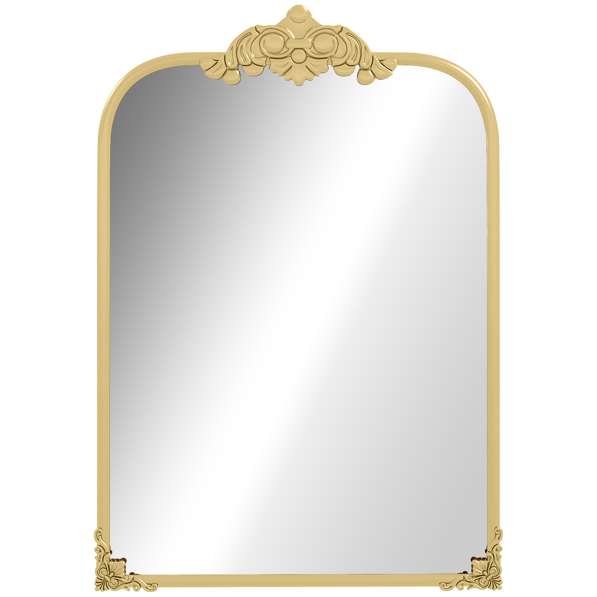 ARRINGTON 60 x 87 cm Decorative Baroque Wall Mirror with Metal Frame - Gold Tone