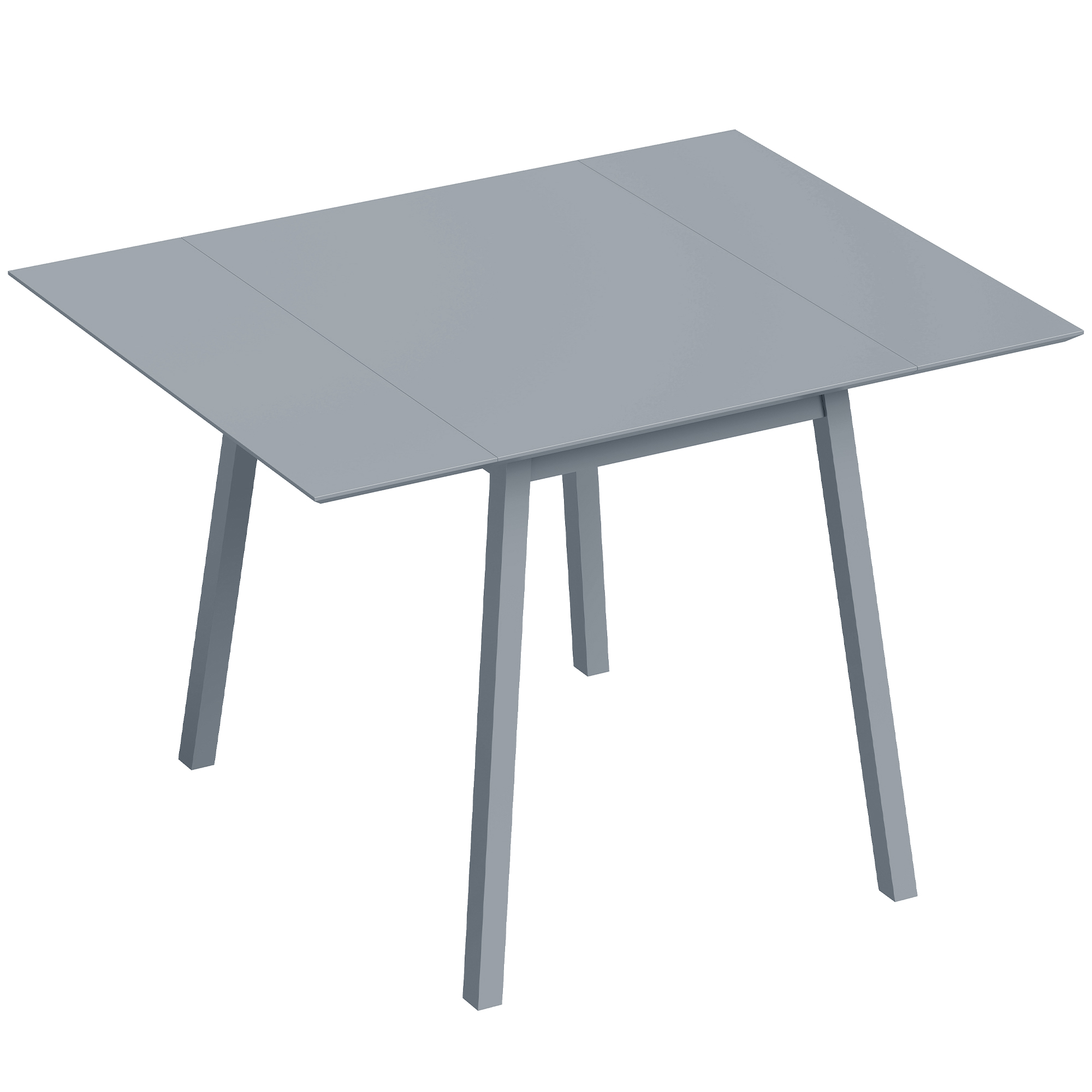 MORETON Solid Wood Folding Drop Leaf Dining Table for 2 to 4 People - Grey
