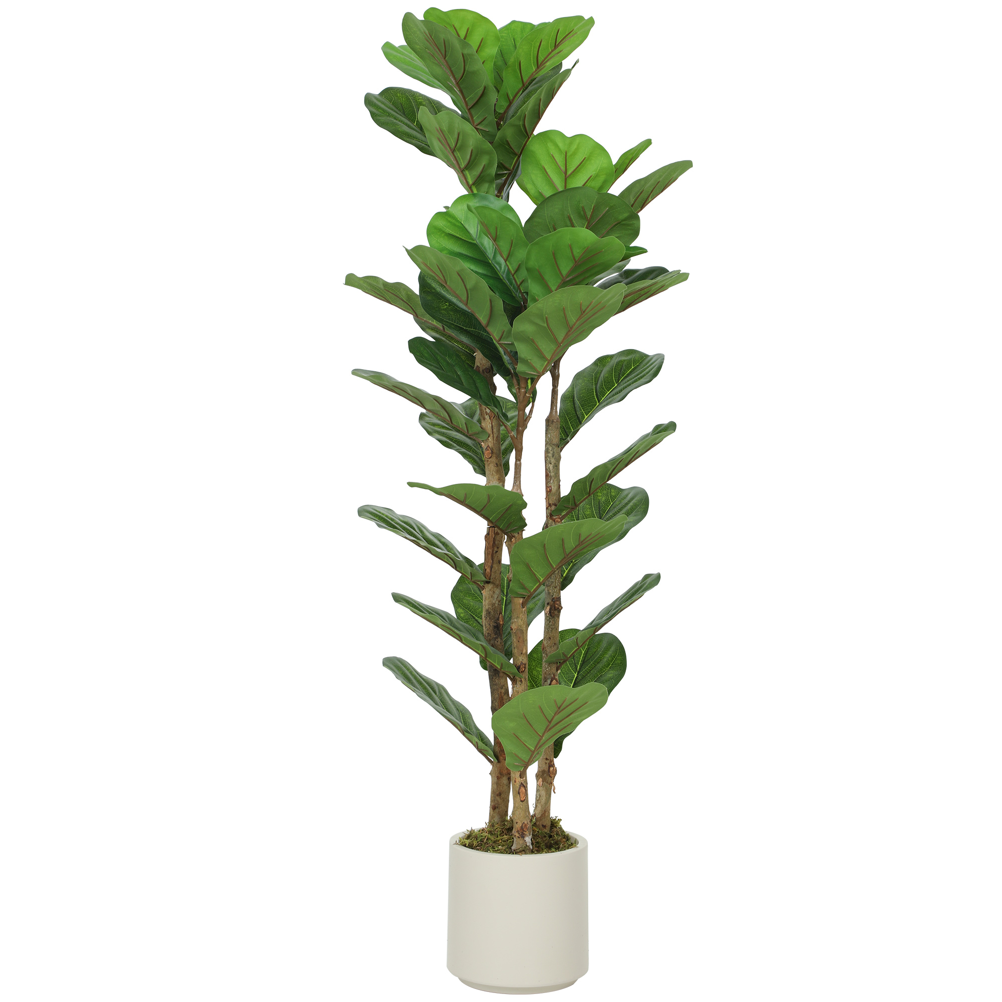 UMBLUX 120 cm Artificial Fiddle Leaf Fig Tree for Indoor Home Décor - Green