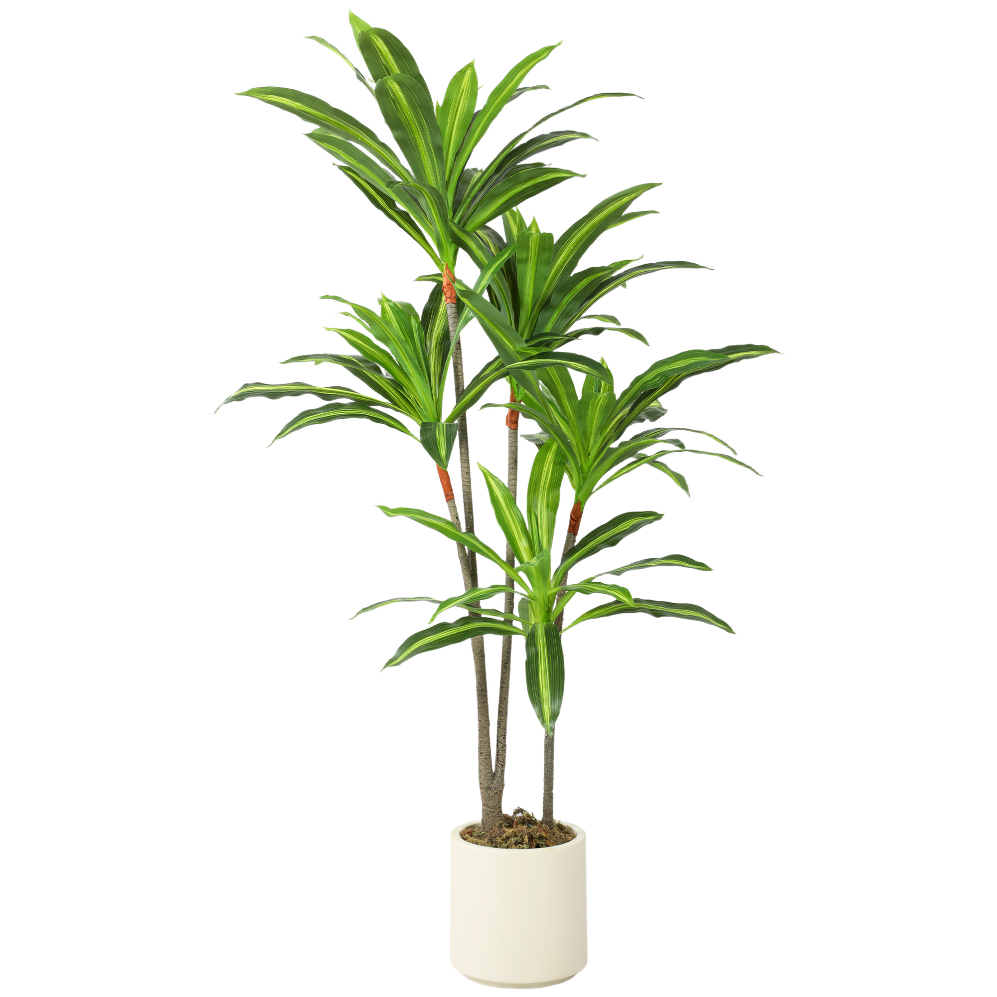 MONARA 150 cm Lifelike Artificial Dracaena Indoor Plant with Bendable Trunks - Green