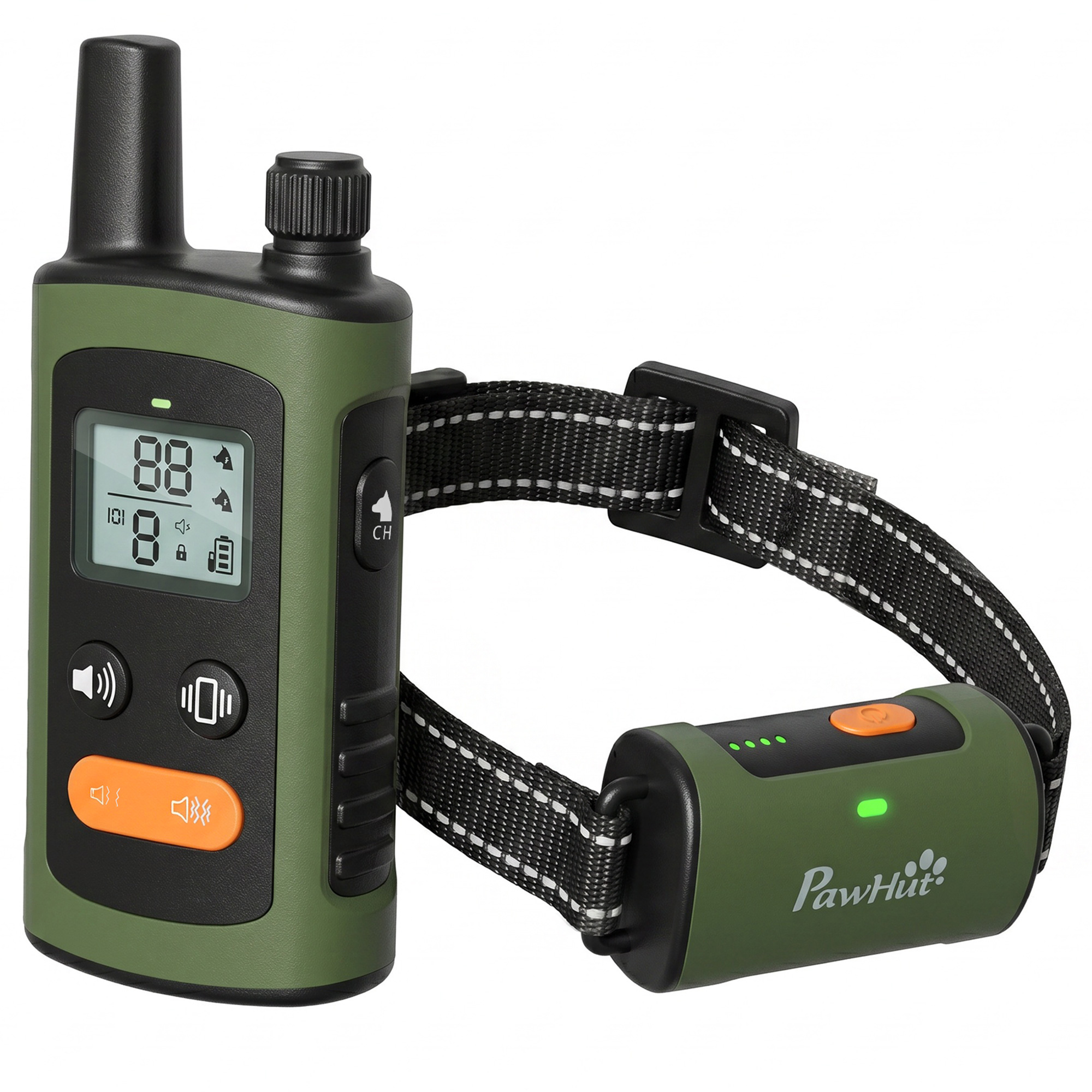 TARPORLEY Rechargeable Dog Training Collar with 3200ft Remote, 3 Modes and IPX7 Waterproofing - Green