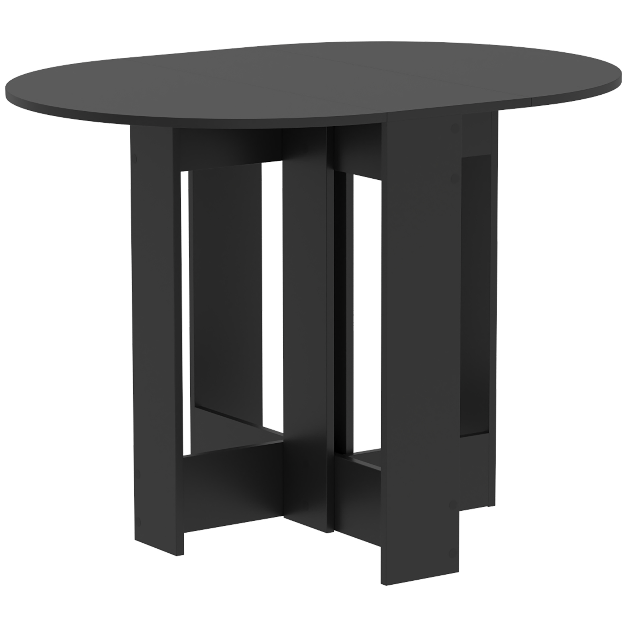 COASTBROOK Folding Drop-Leaf Dining Table for Small Spaces - Black