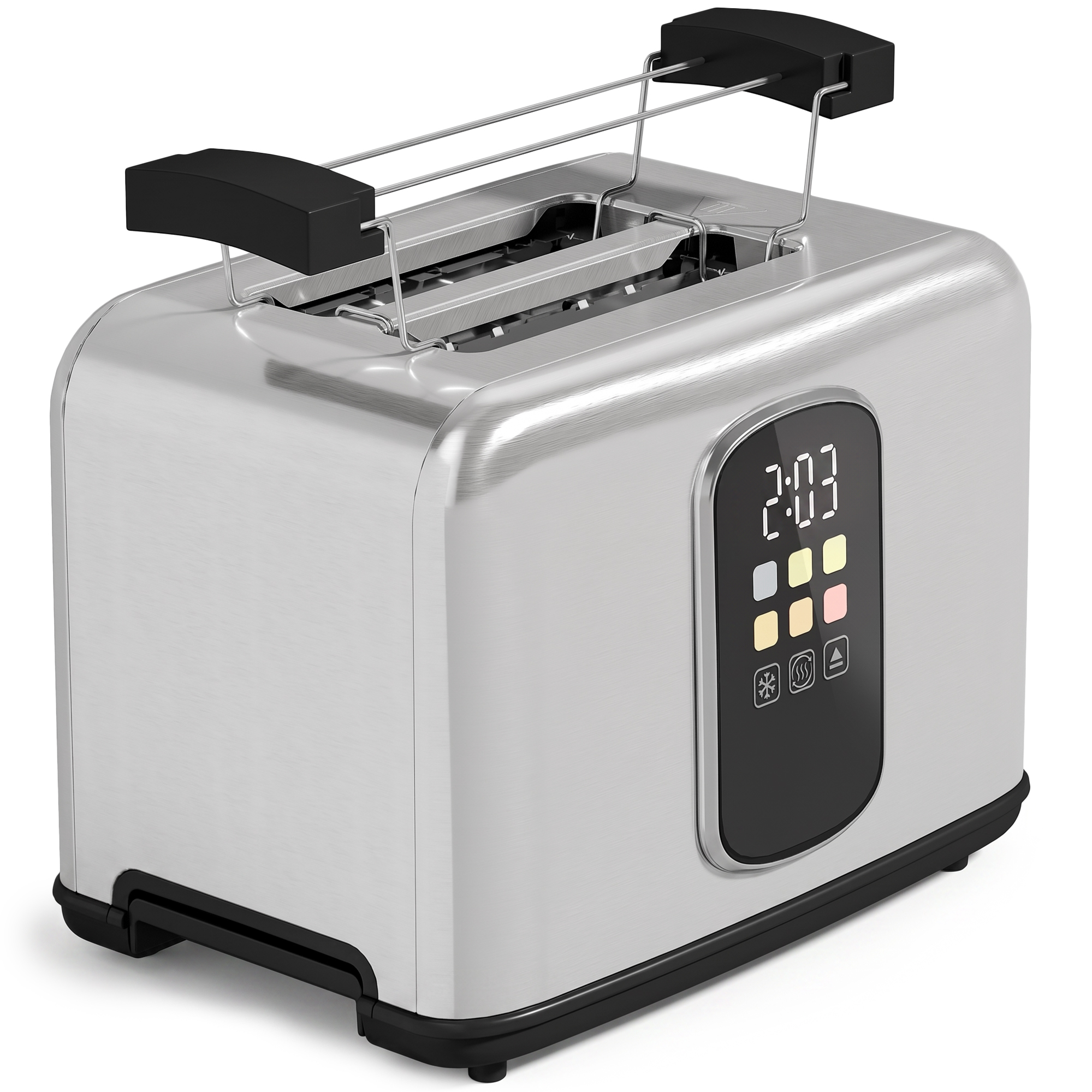 BLAZETON 2-Slice Smart Toaster with Touchscreen and Countdown - Silver
