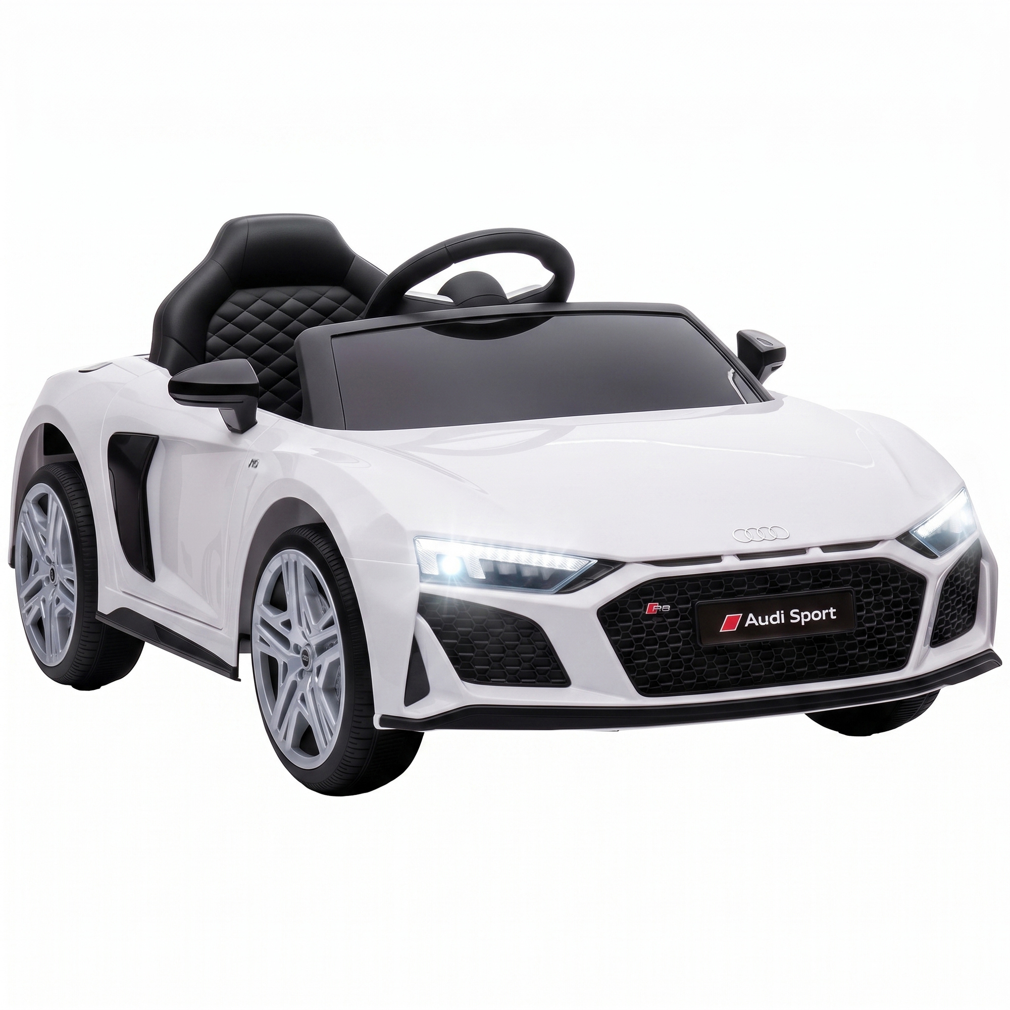 ASPENBRIDGE Audi R8 Spyder 12V Kids Electric Car with Remote - White