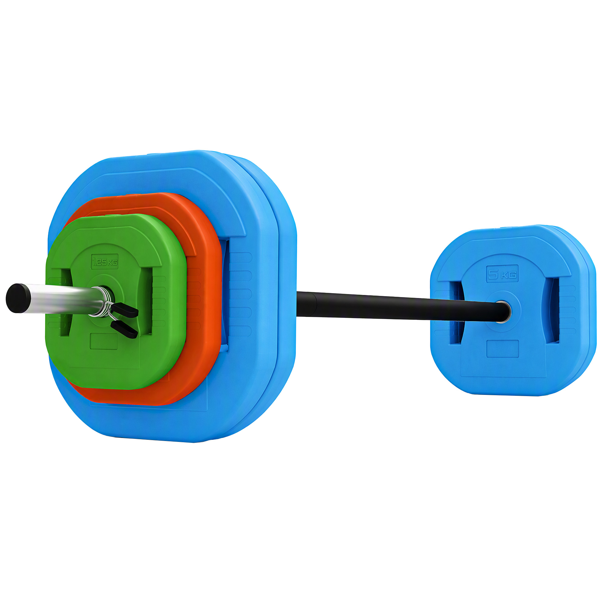 COASTPORT 30kg Adjustable Barbell Weight Set - Multicolour