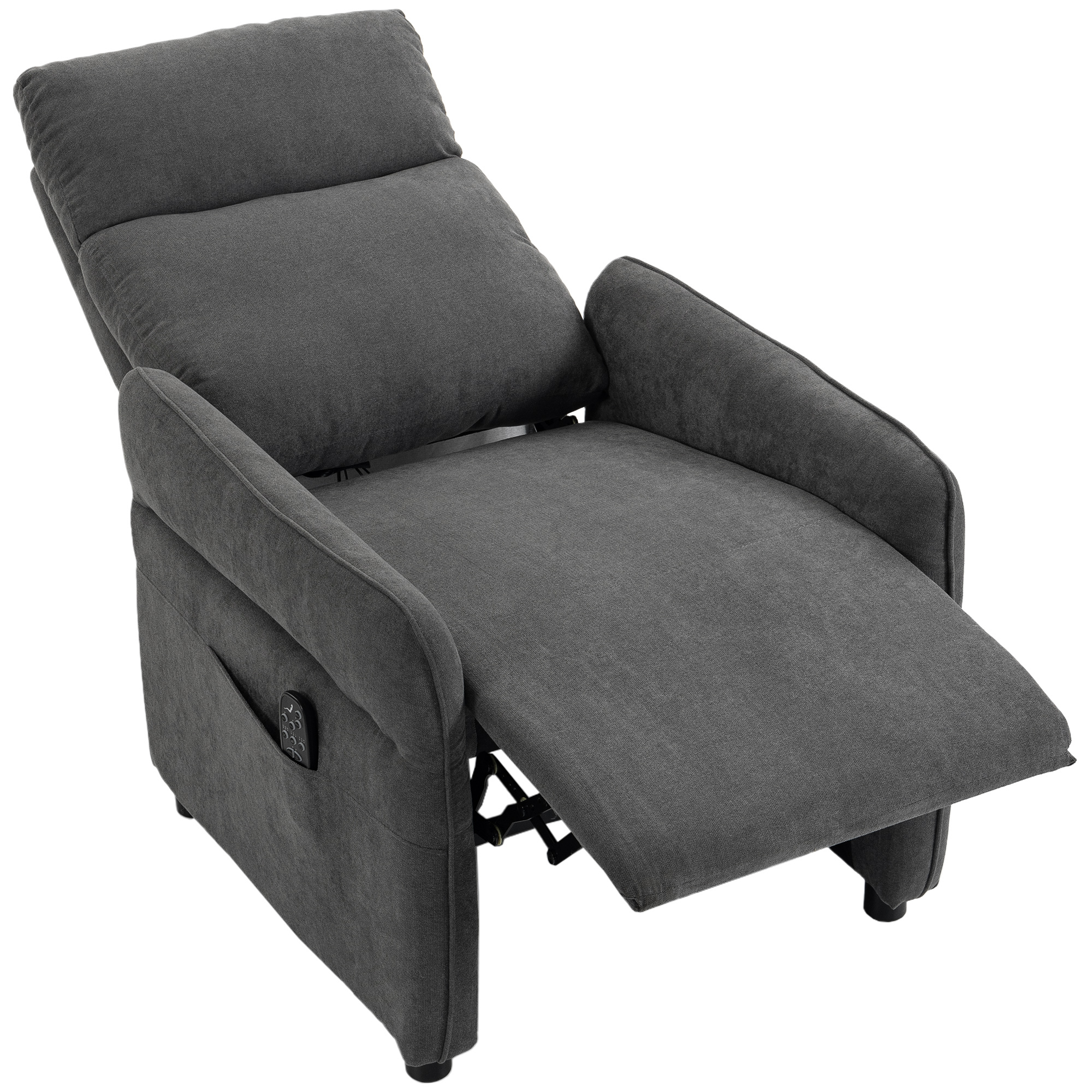 BRIARBRIDGE Push-Back Recliner Chair with Massage and Heat - Dark Grey