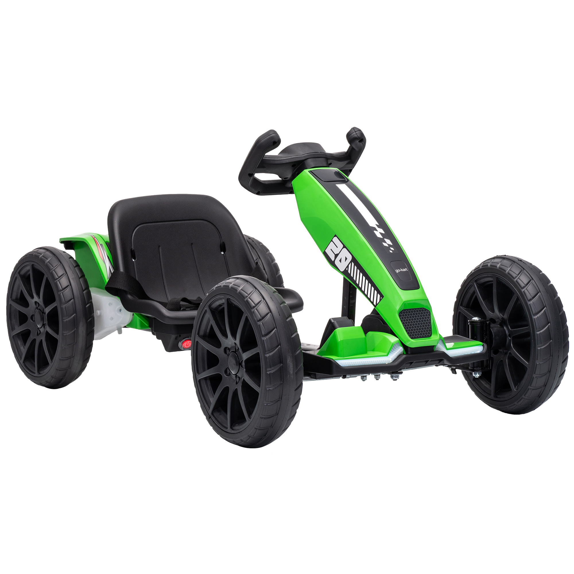 CEDARLEY 12V Kids Electric Go-Kart with Adjustable Seat - Green