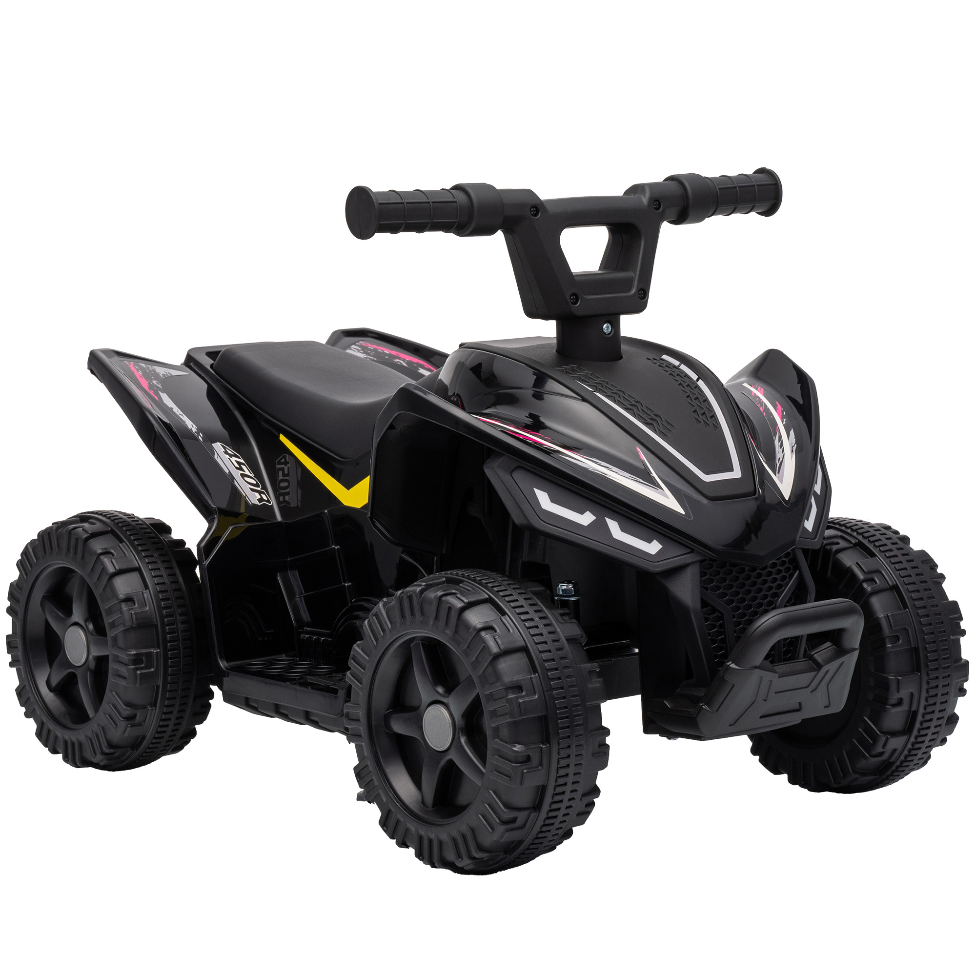 CANVASLEY 6V Kids Electric Quad Bike, 1.2mph - Black