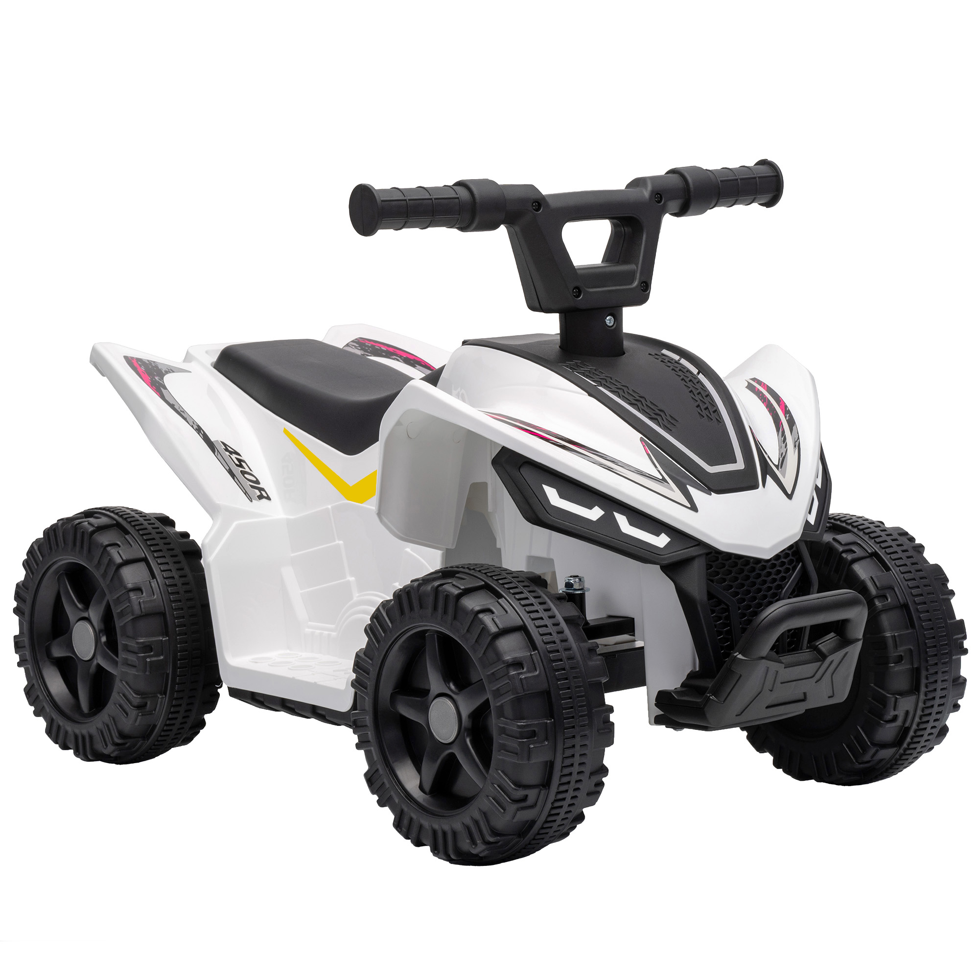 CANVASLEY 6V Kids Electric Quad Bike, 1.2mph - White