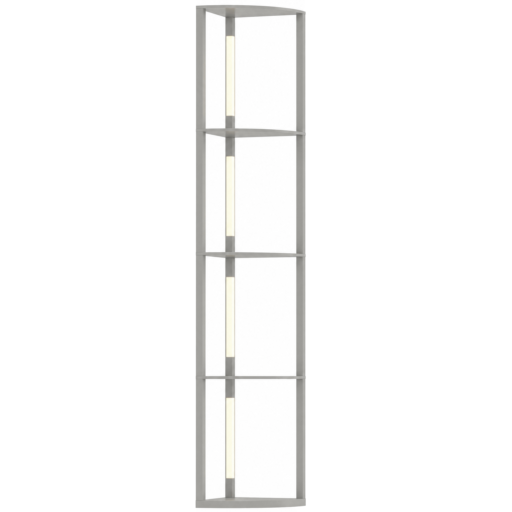 BIRCHCREST 4-Tier Corner Floor Lamp - Grey