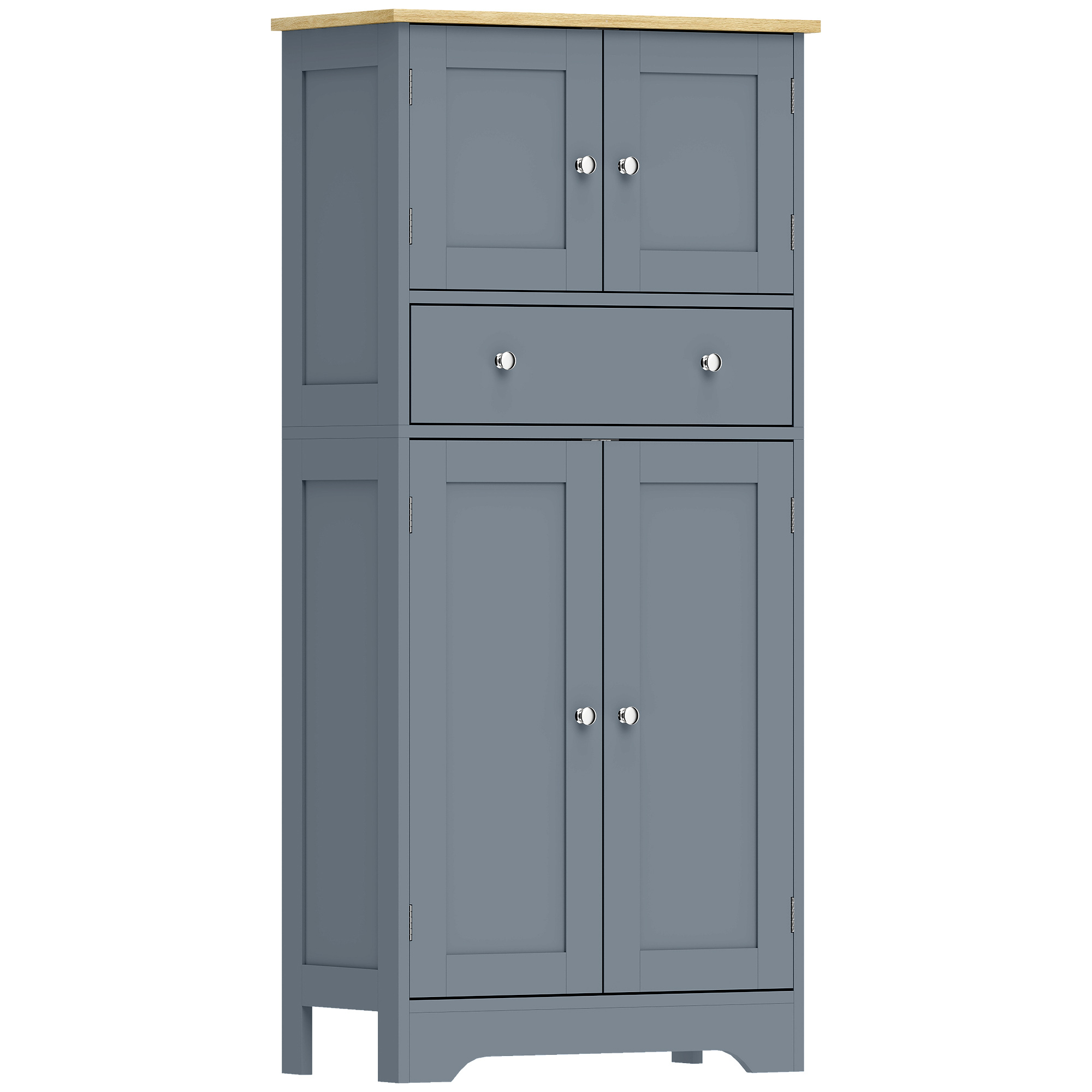BREEZERIDGE Freestanding Kitchen Storage Cabinet with Doors - Grey Blue