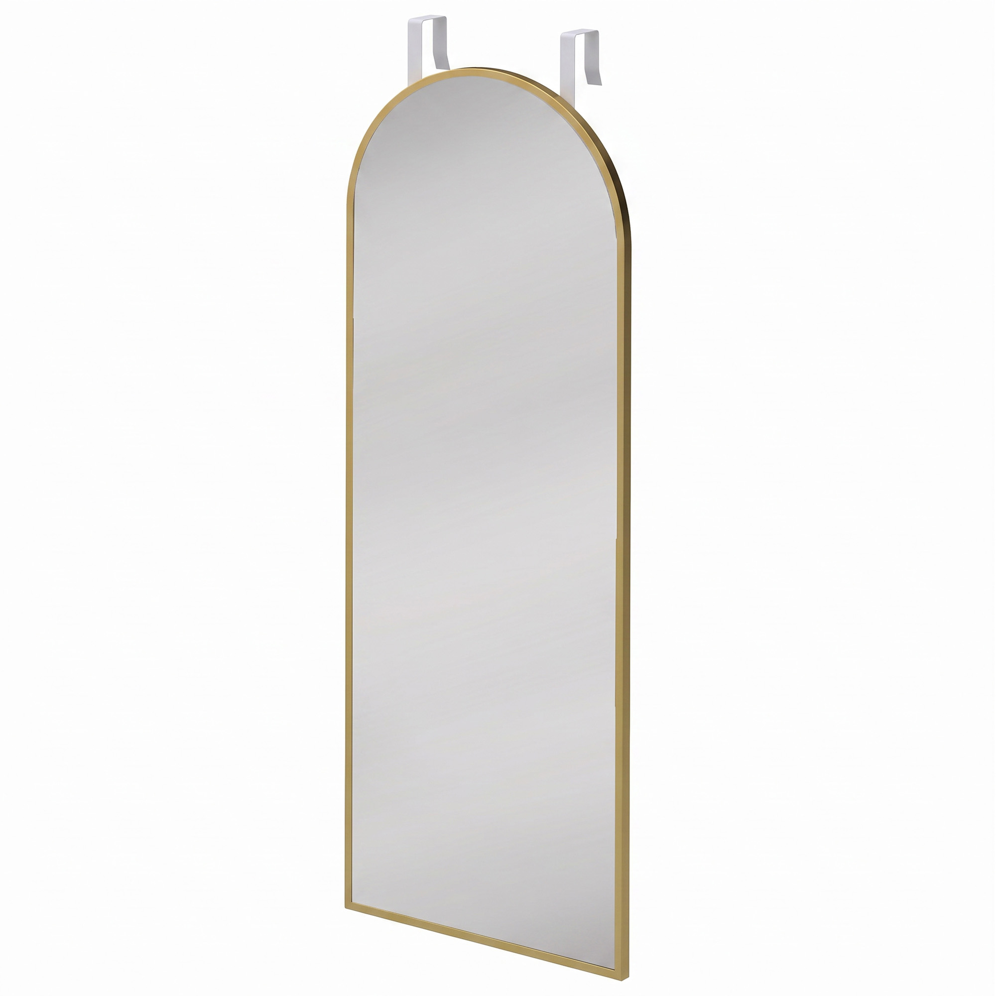 COASTLEY 40 x 110cm Arched Full-Length Wall or Over-Door Mirror - Gold Tone