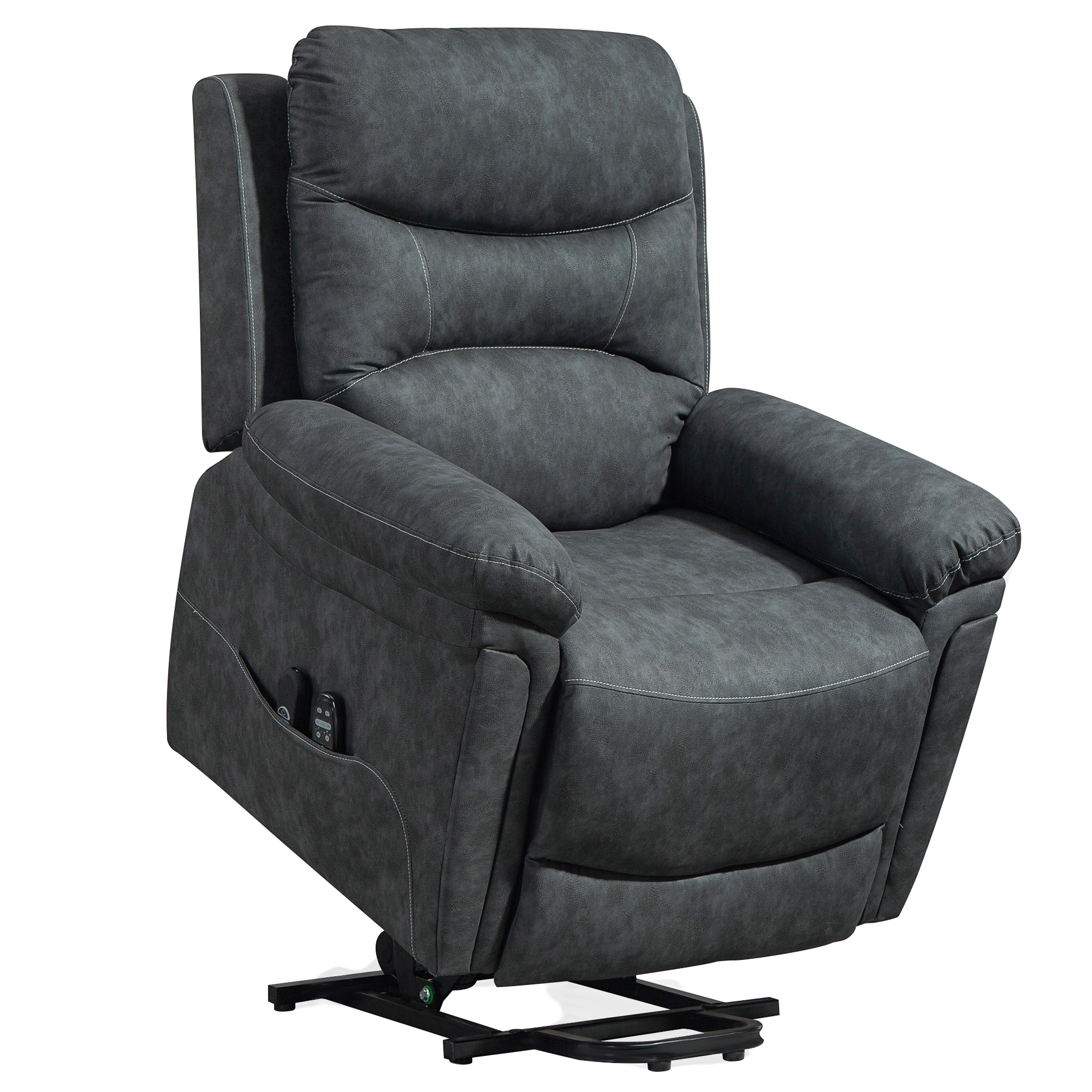 COVEFORD Electric Riser Recliner Chair with Massage and Heat - Grey