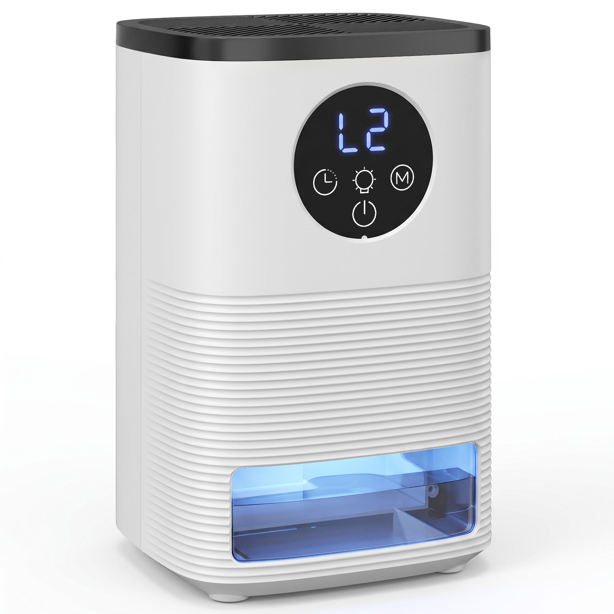 CEDARVIEW 300ml/Day Mini Dehumidifier with RGB Lights and 24-Hour Timer - White