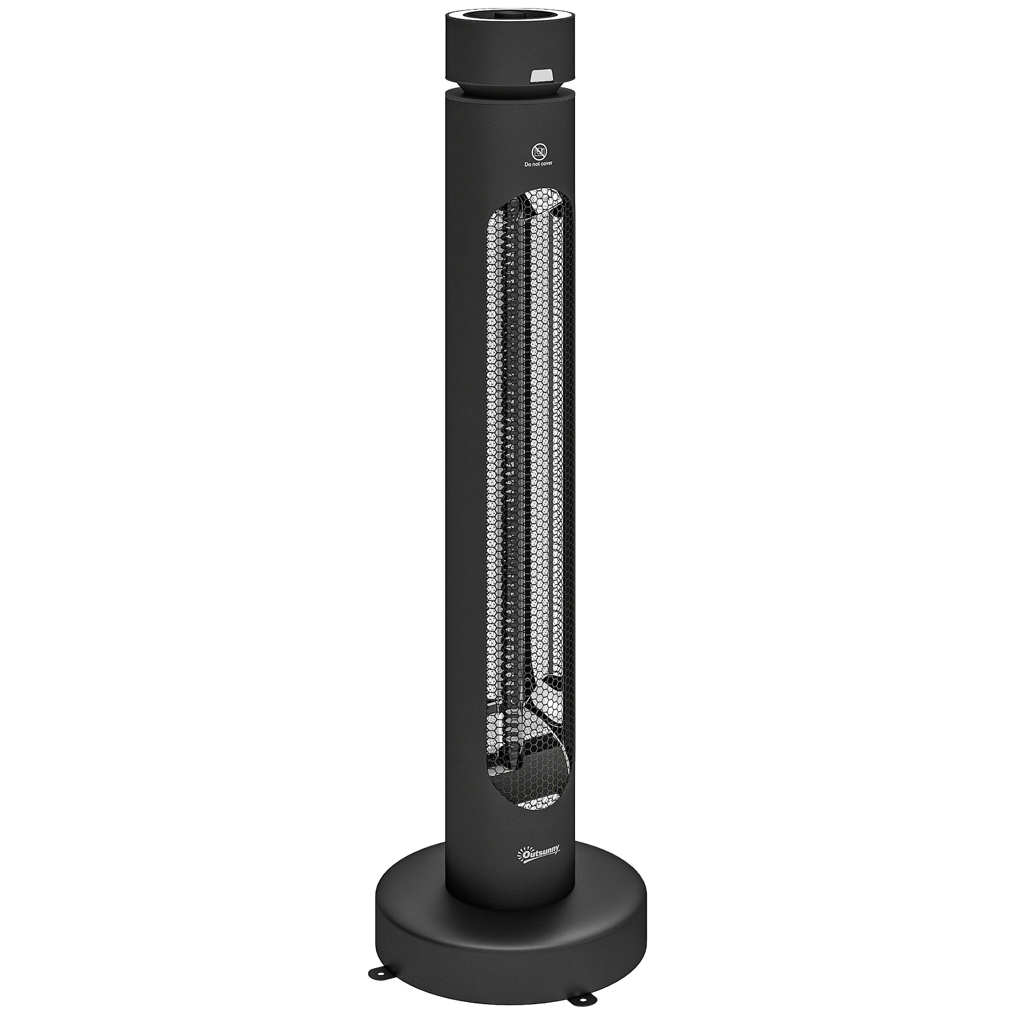 BRENDELL 2000W Oscillating Freestanding Infrared Patio Heater - Black