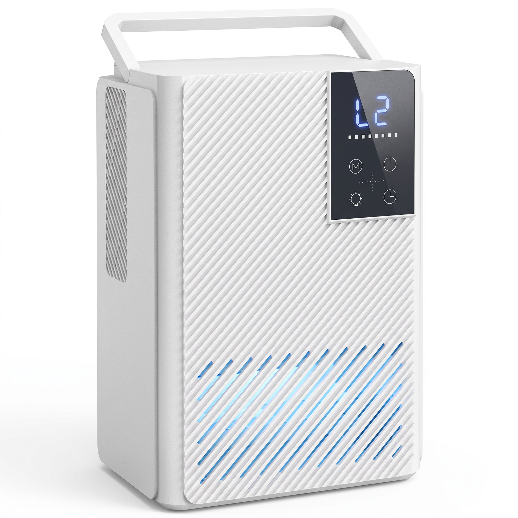 CHASEDALE 400ml/Day Mini Dehumidifier with RGB Lights and 24-Hour Timer - White