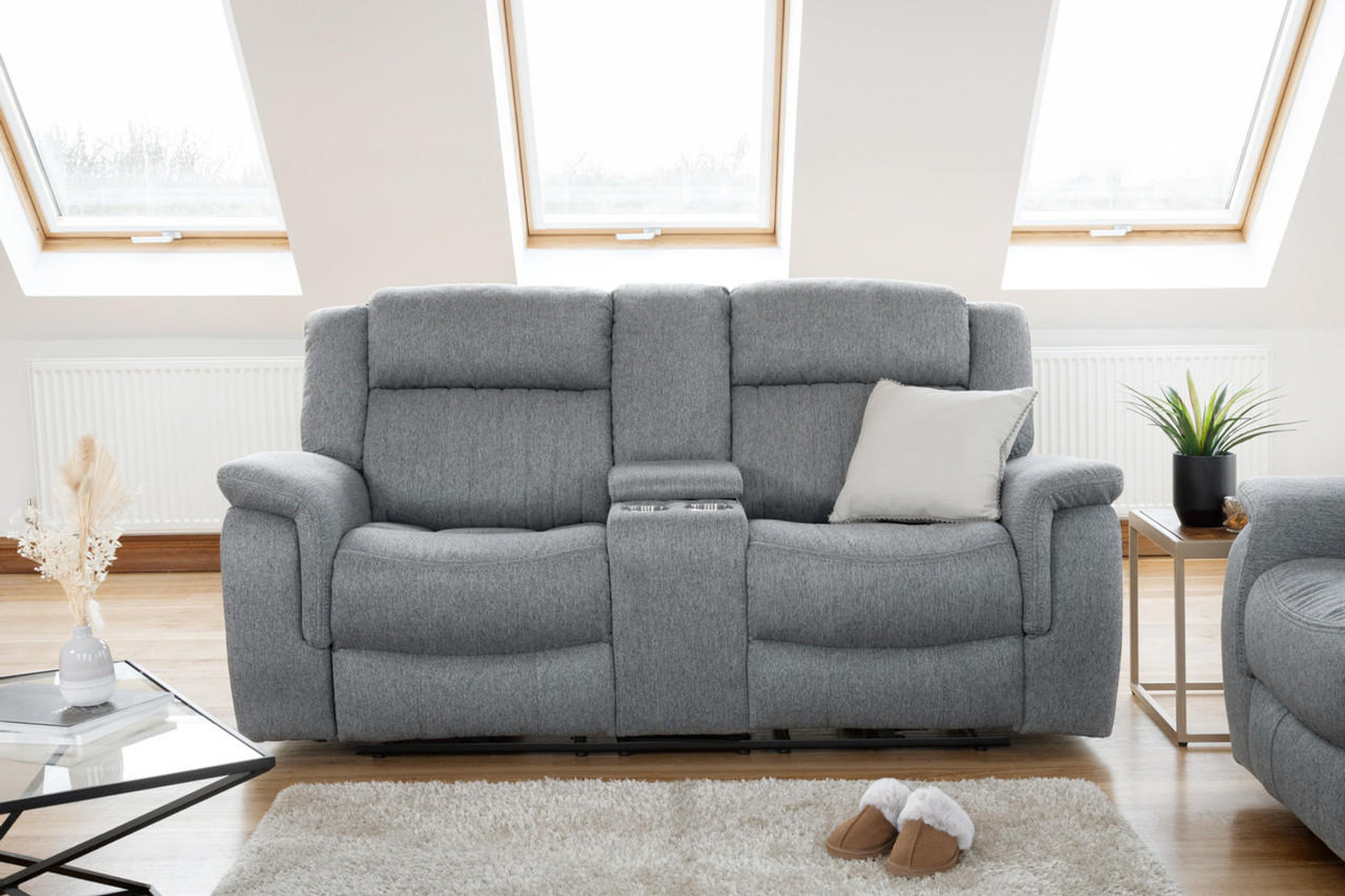 Jackson Electric Recliner 2 Seater Sofa - Grey