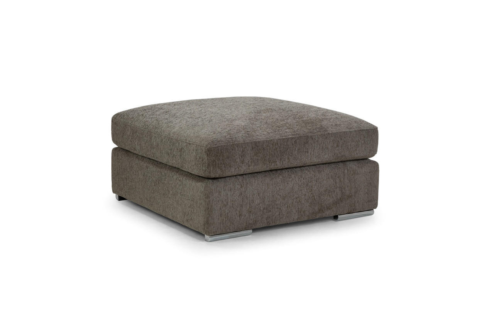 Cantrell Soft Chenille Fabric Footstool - Mocha