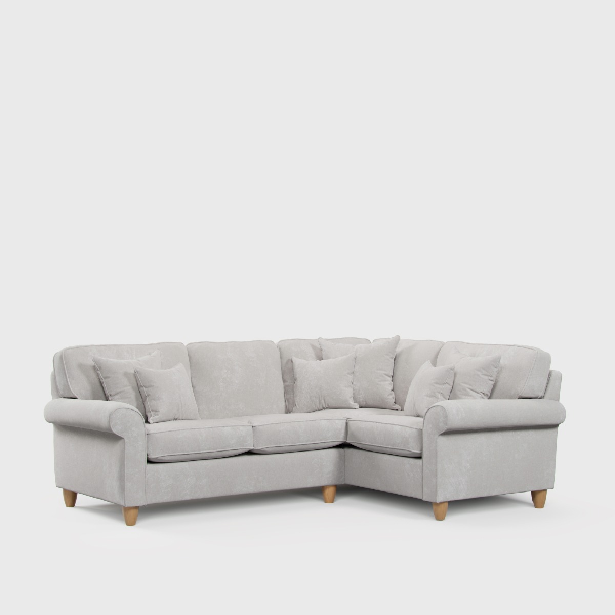 Corner Sofa - COASTAL Fabric 3 Seater Left Hand Facing - Pearl