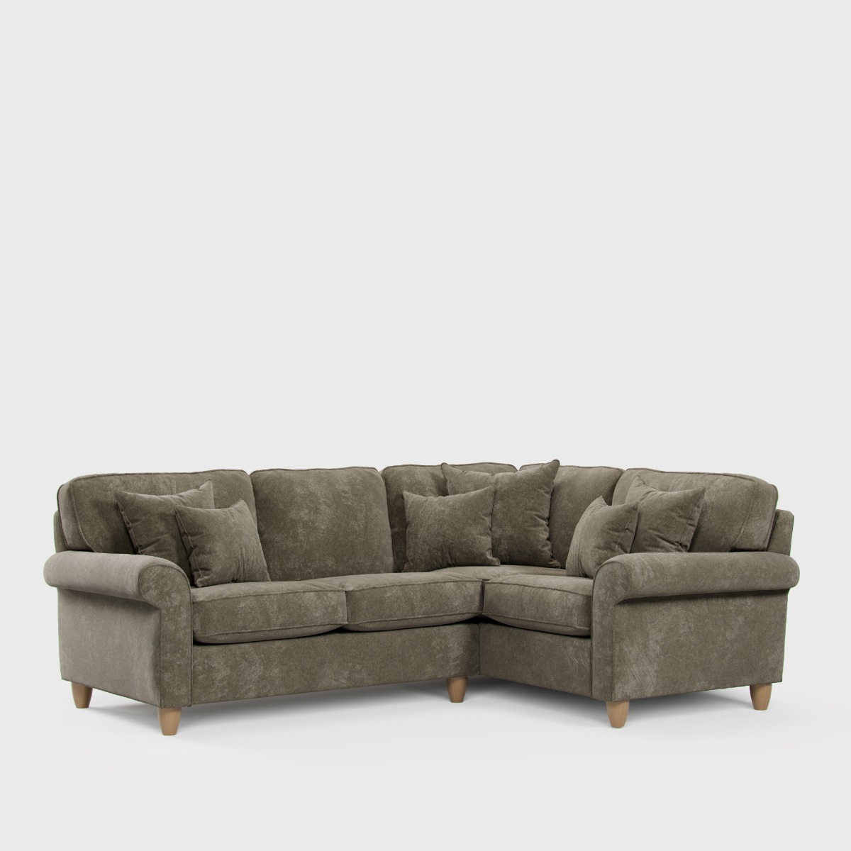 Corner Sofa - COASTAL Fabric 3 Seater Left Hand Facing - Winter Moss