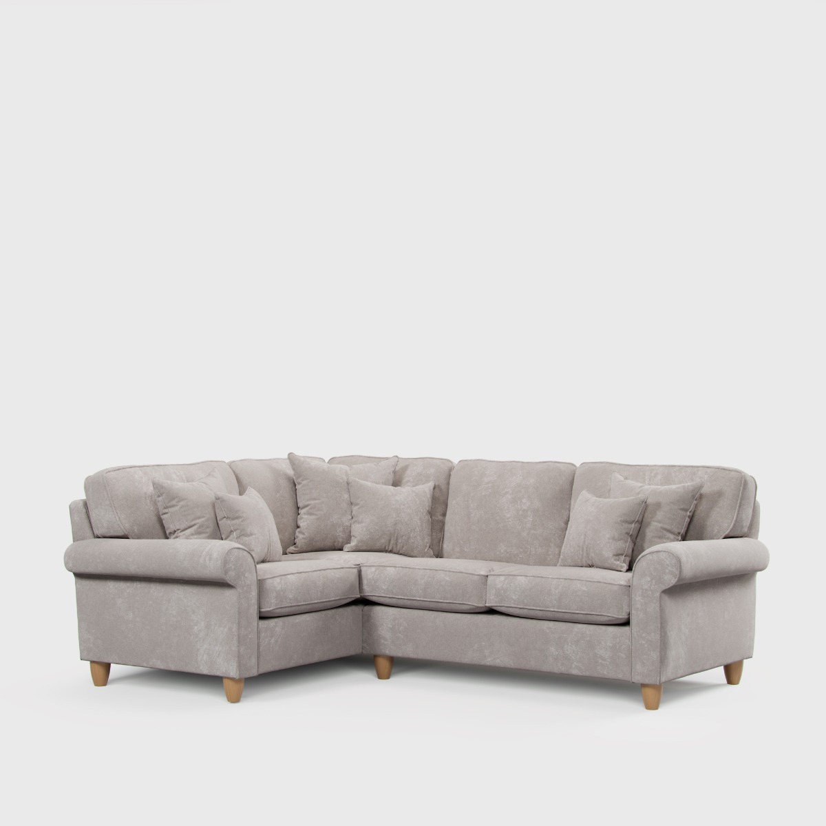 Corner Sofa - COASTAL Fabric 3 Seater Right Hand Facing - Beige
