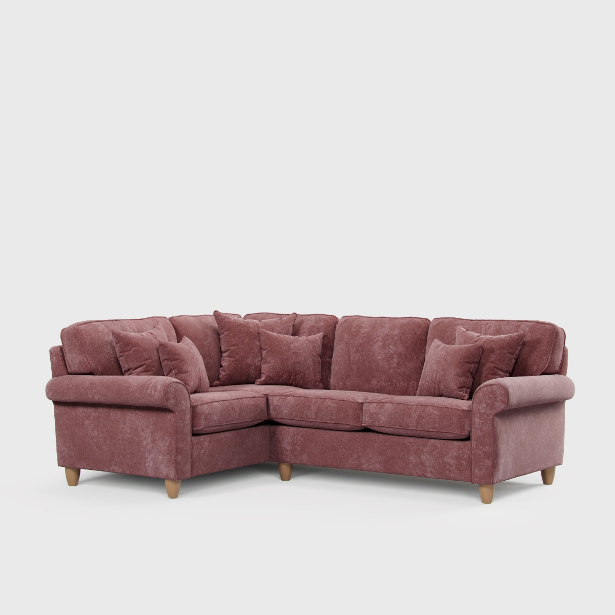 Corner Sofa - COASTAL Fabric 3 Seater Right Hand Facing - Deep Terra