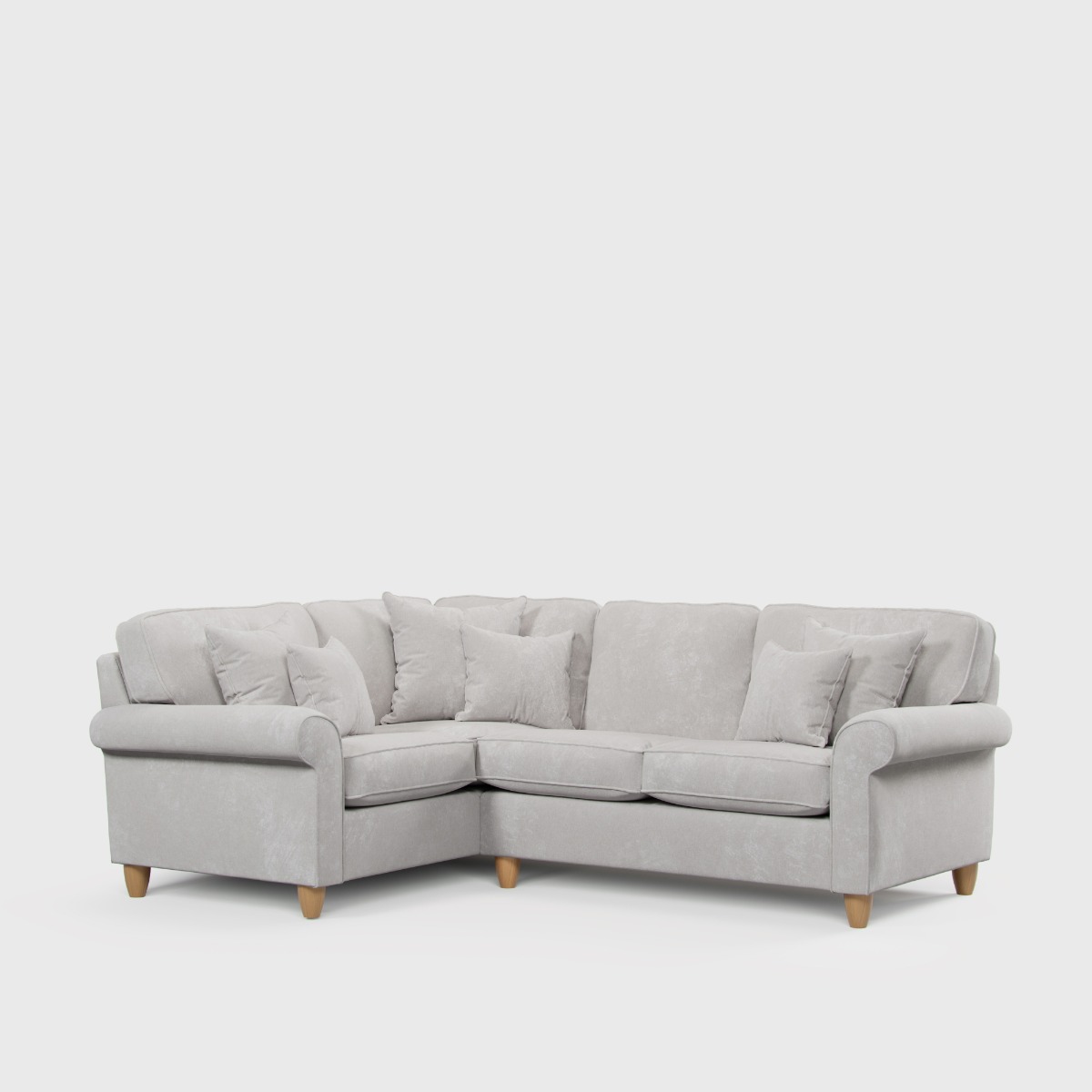 Corner Sofa - COASTAL Fabric 3 Seater Right Hand Facing - Pearl