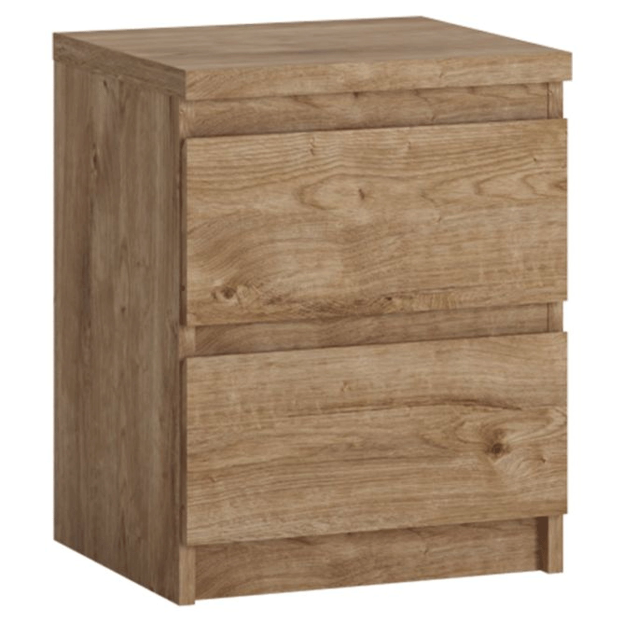 FABIA Bedside Table with 2 Drawers - Oak