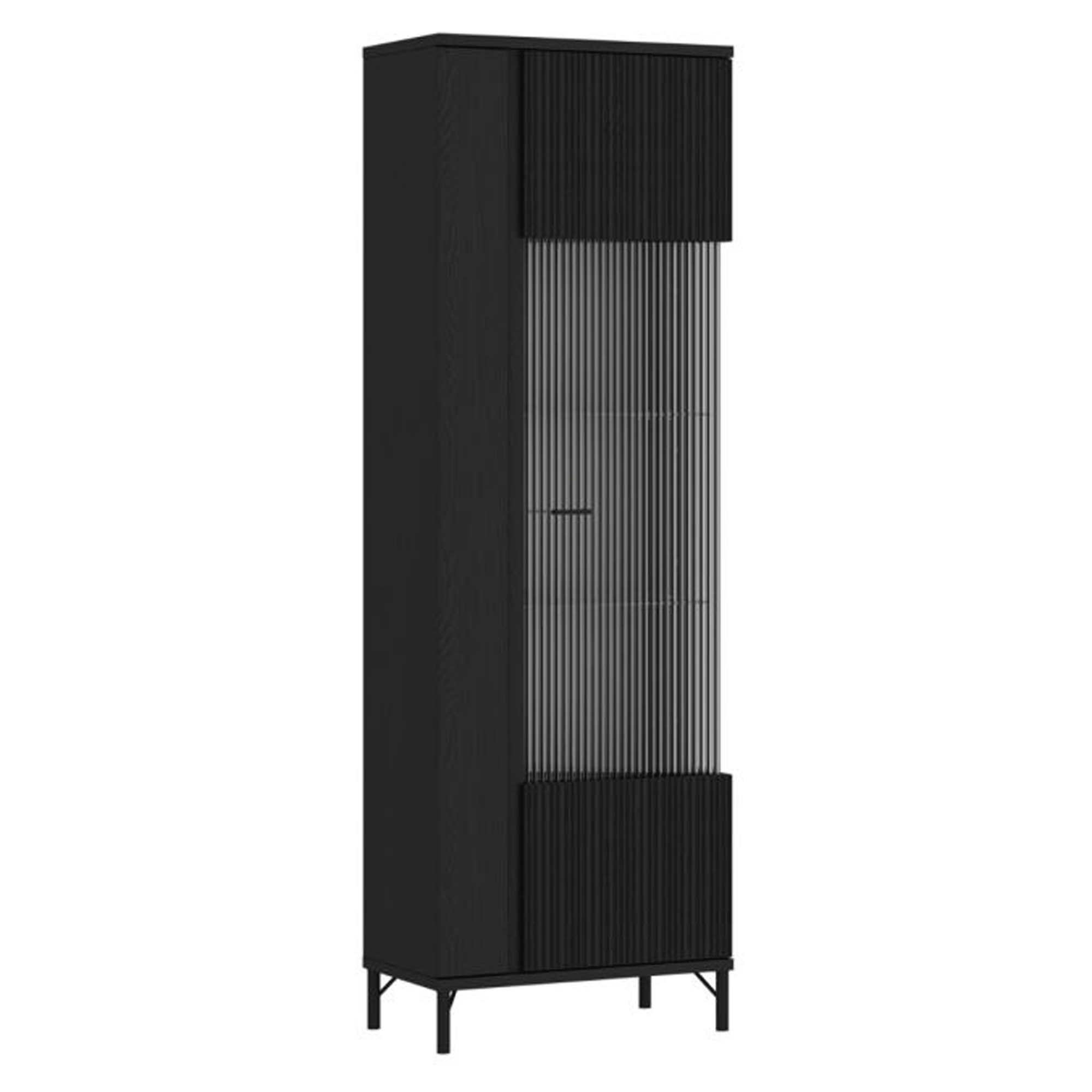 CENDRIX 1 Door Display Cabinet - Black