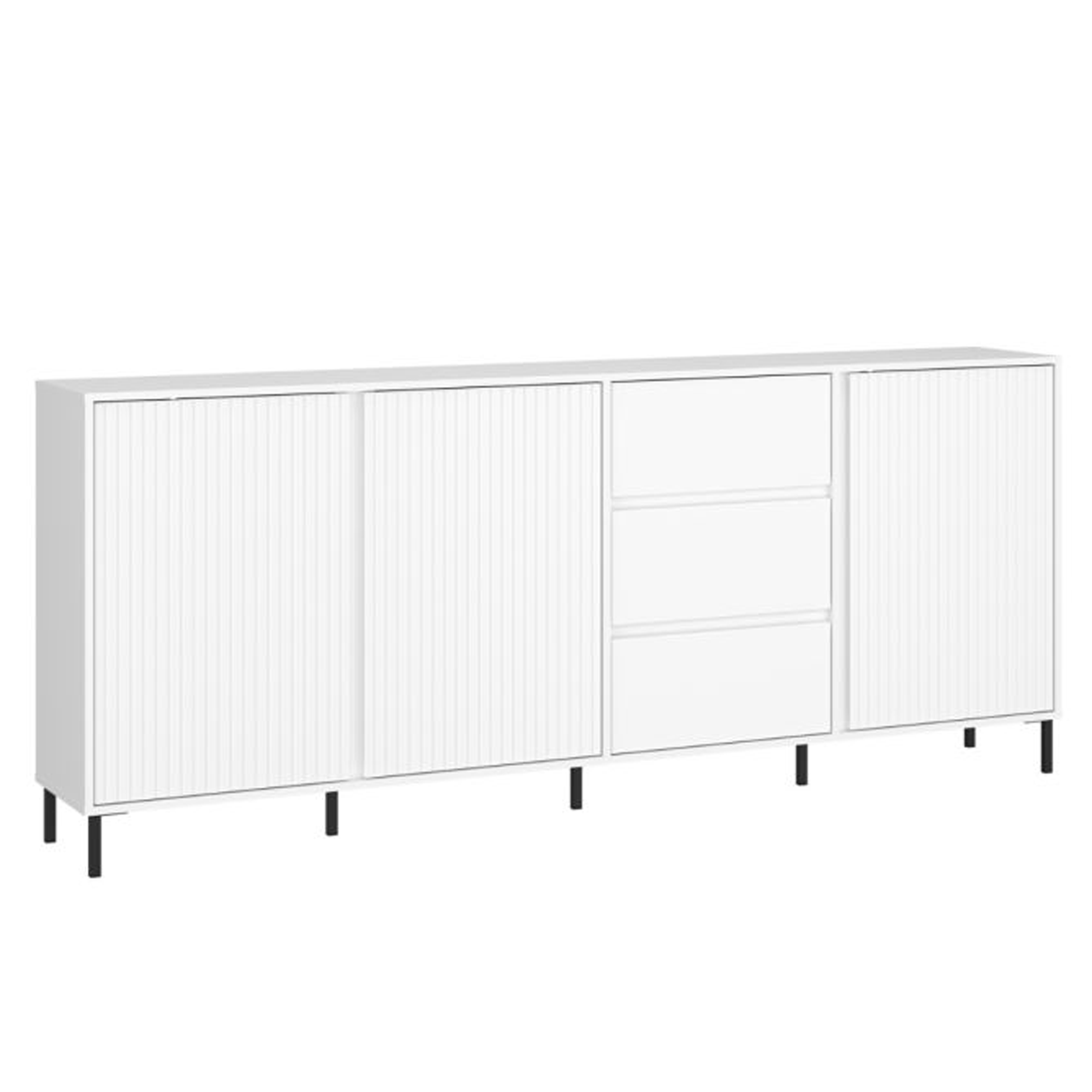 AURELITH 3 Doors Sideboard with 3 Drawers - White