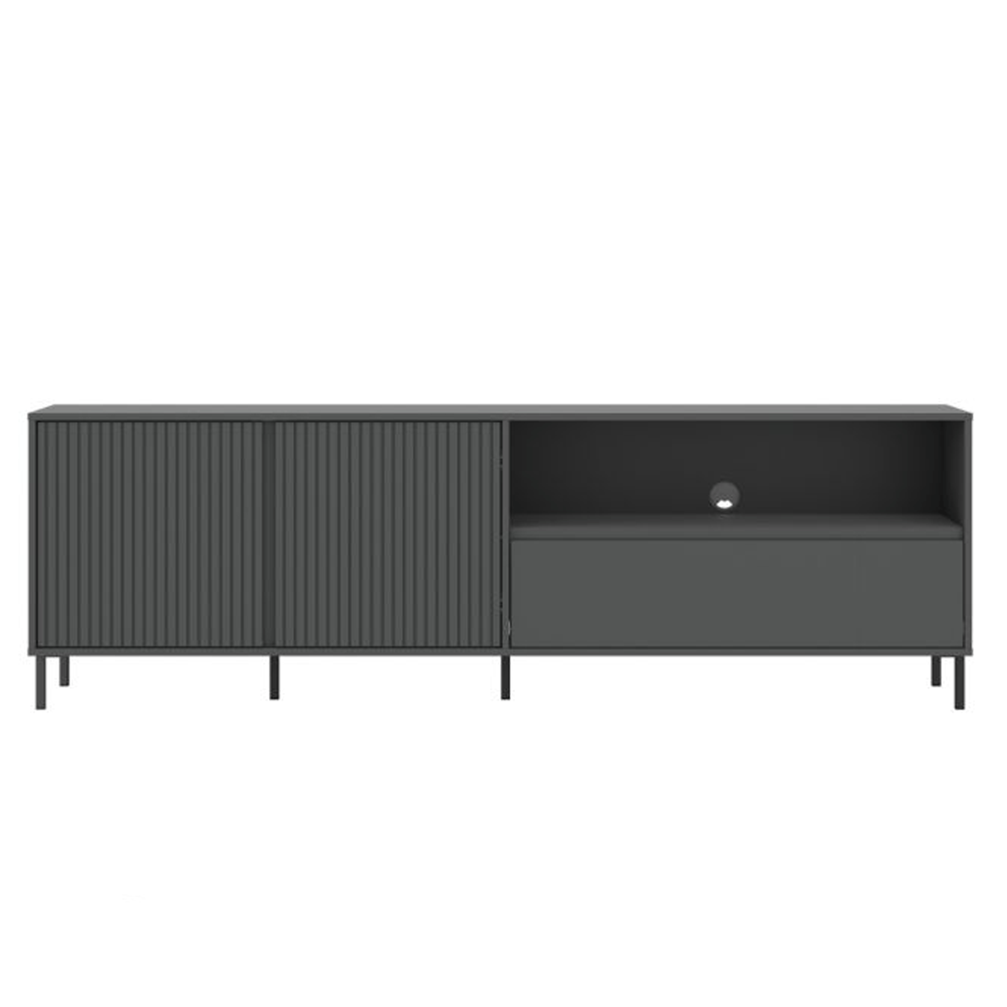 AURELITH 2 Doors TV Unit with 1 Drawer - Grey