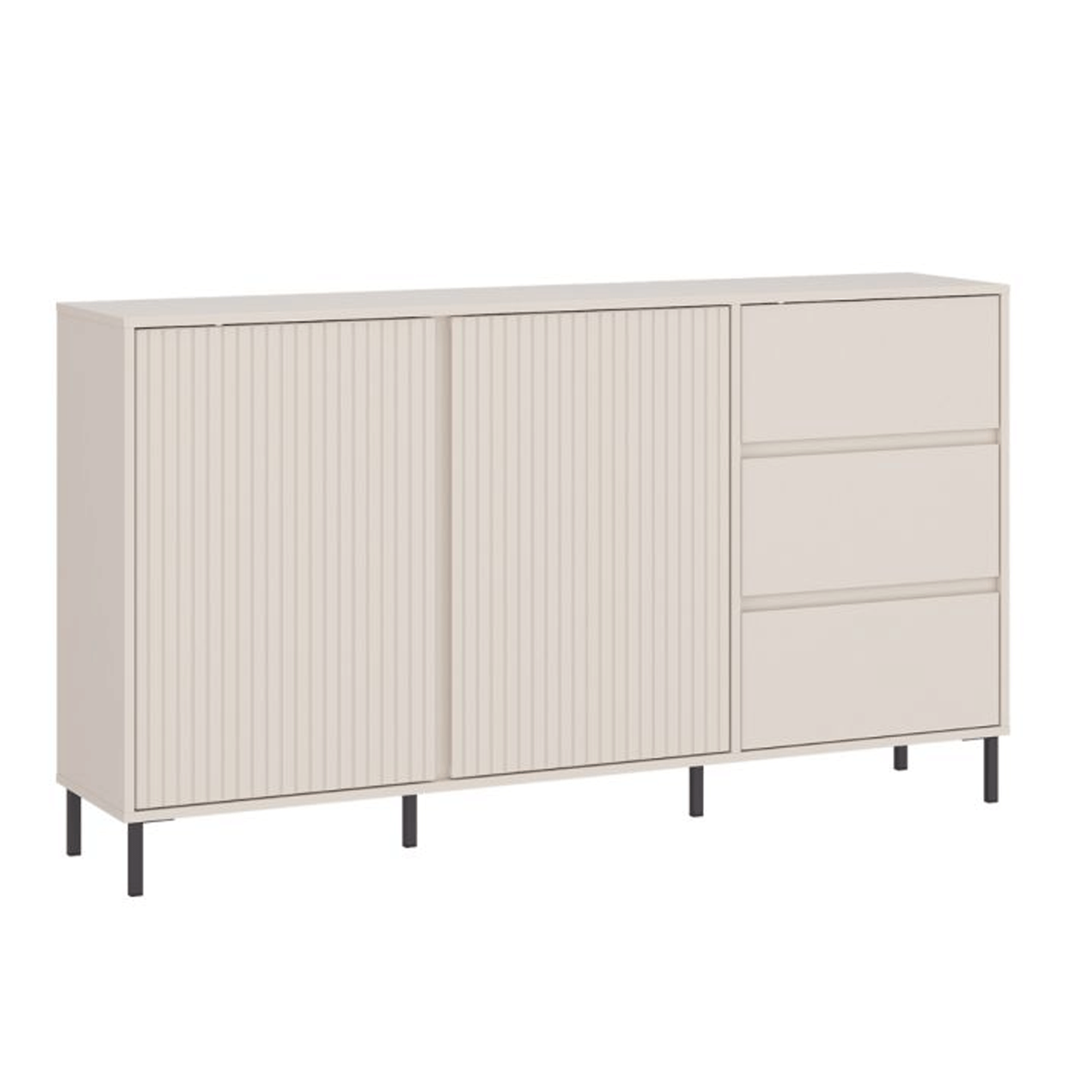 AURELITH 2 Doors Sideboard with 3 Drawers - Beige