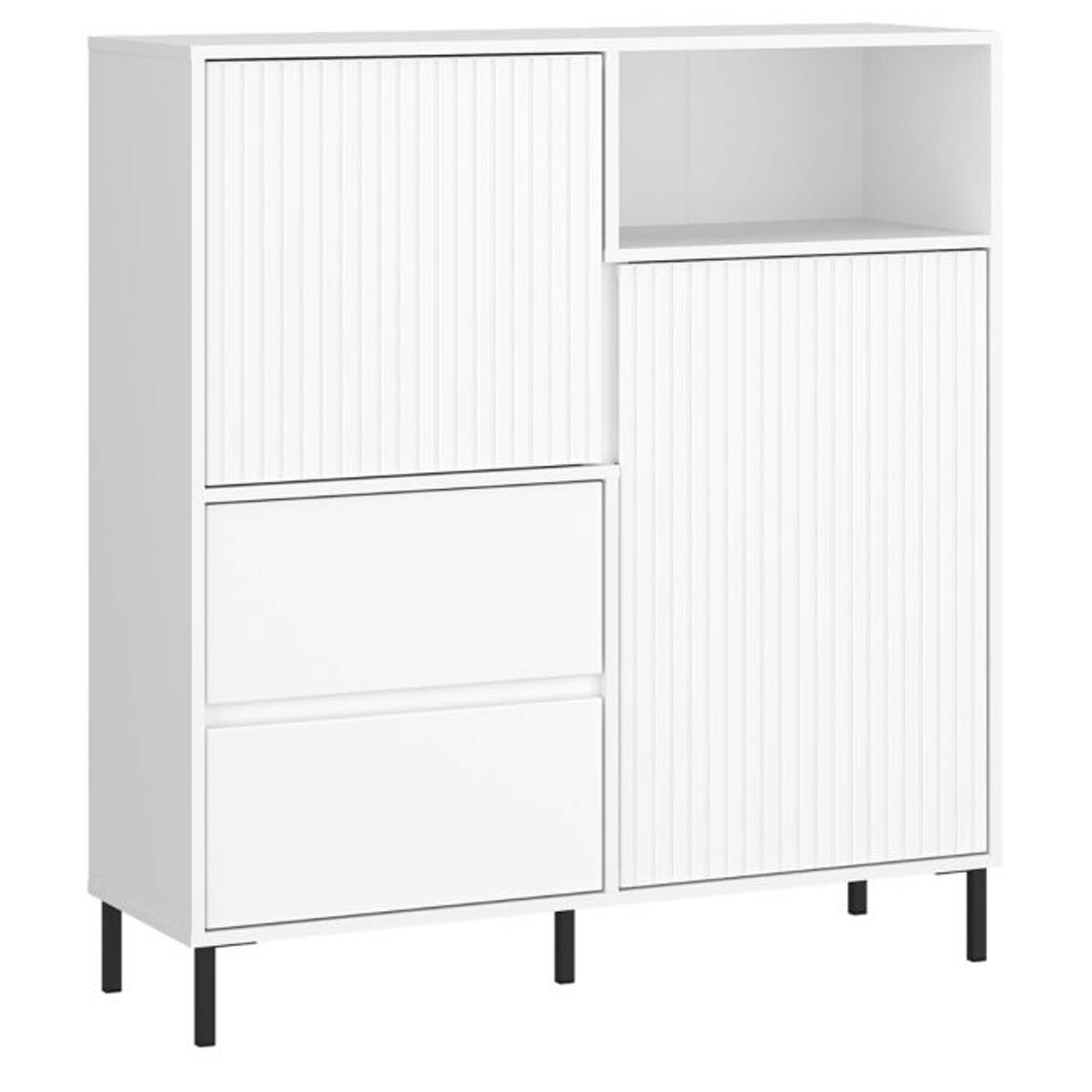 AURELITH 2 Doors Sideboard with 2 Drawers - White