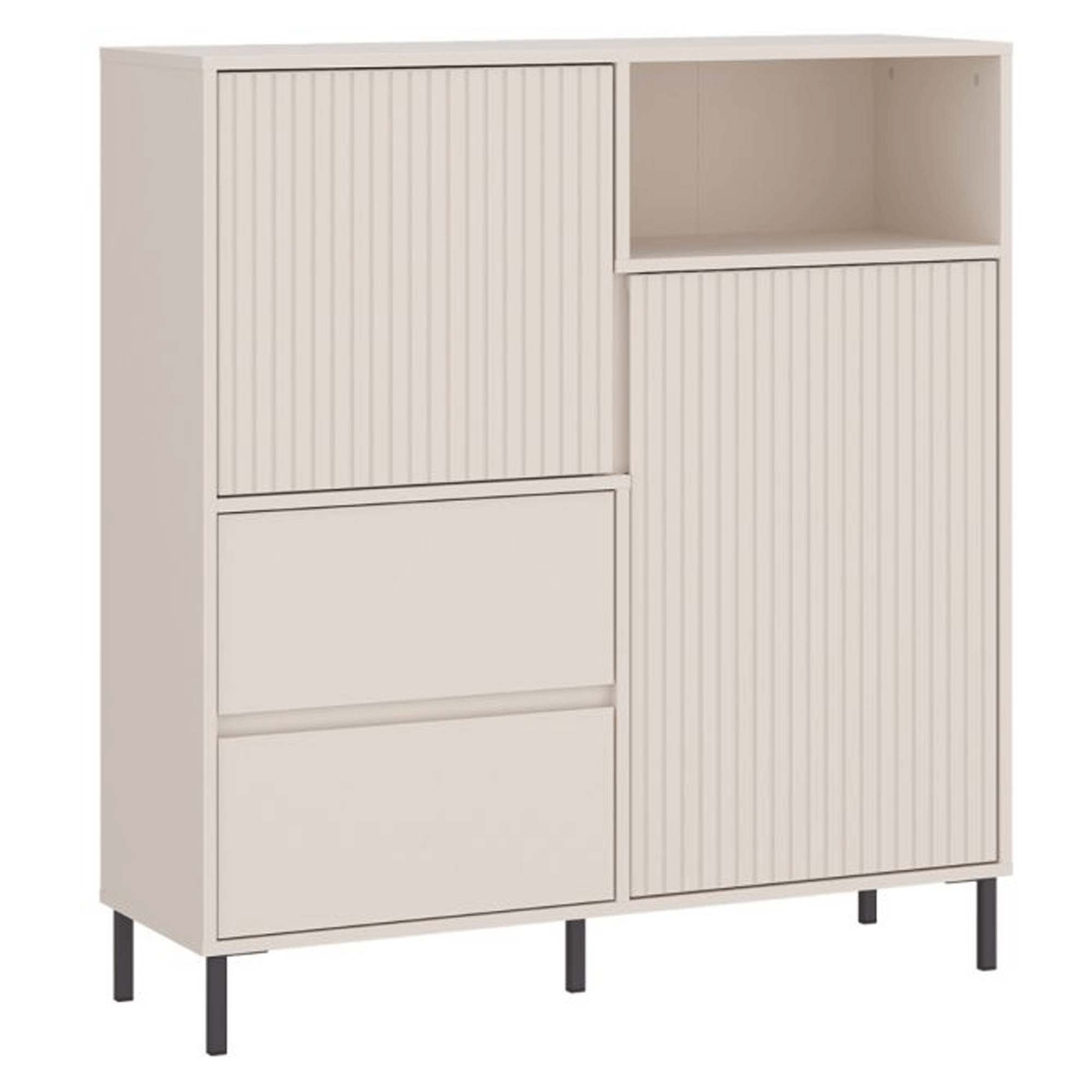 AURELITH 2 Doors Sideboard with 2 Drawers - Beige