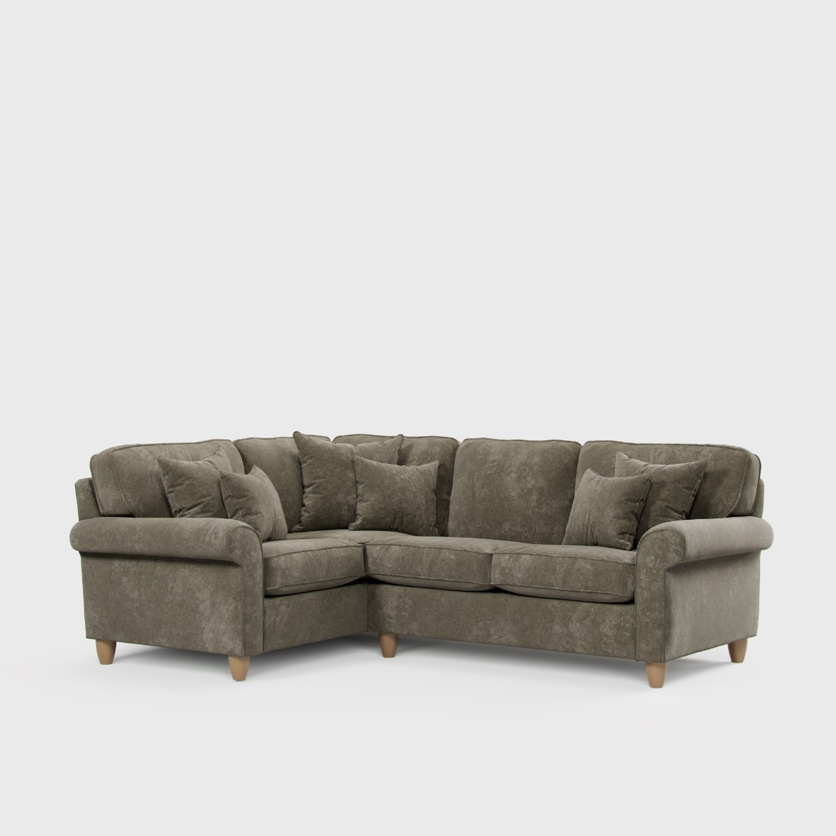 Corner Sofa - COASTAL Fabric 3 Seater Right Hand Facing - Winter Moss