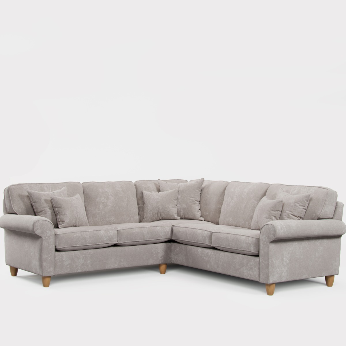 Corner Sofa - COASTAL Fabric 4 Seater Right Hand Facing - Beige