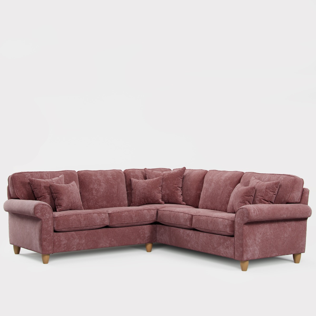 Corner Sofa - COASTAL Fabric 4 Seater Right Hand Facing - Deep Terra