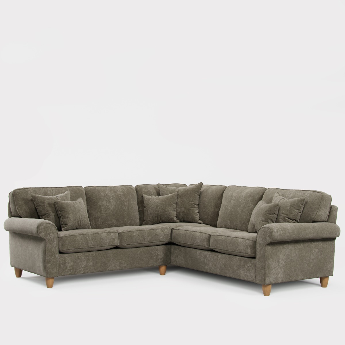 Corner Sofa - COASTAL Fabric 4 Seater Right Hand Facing - Winter Moss