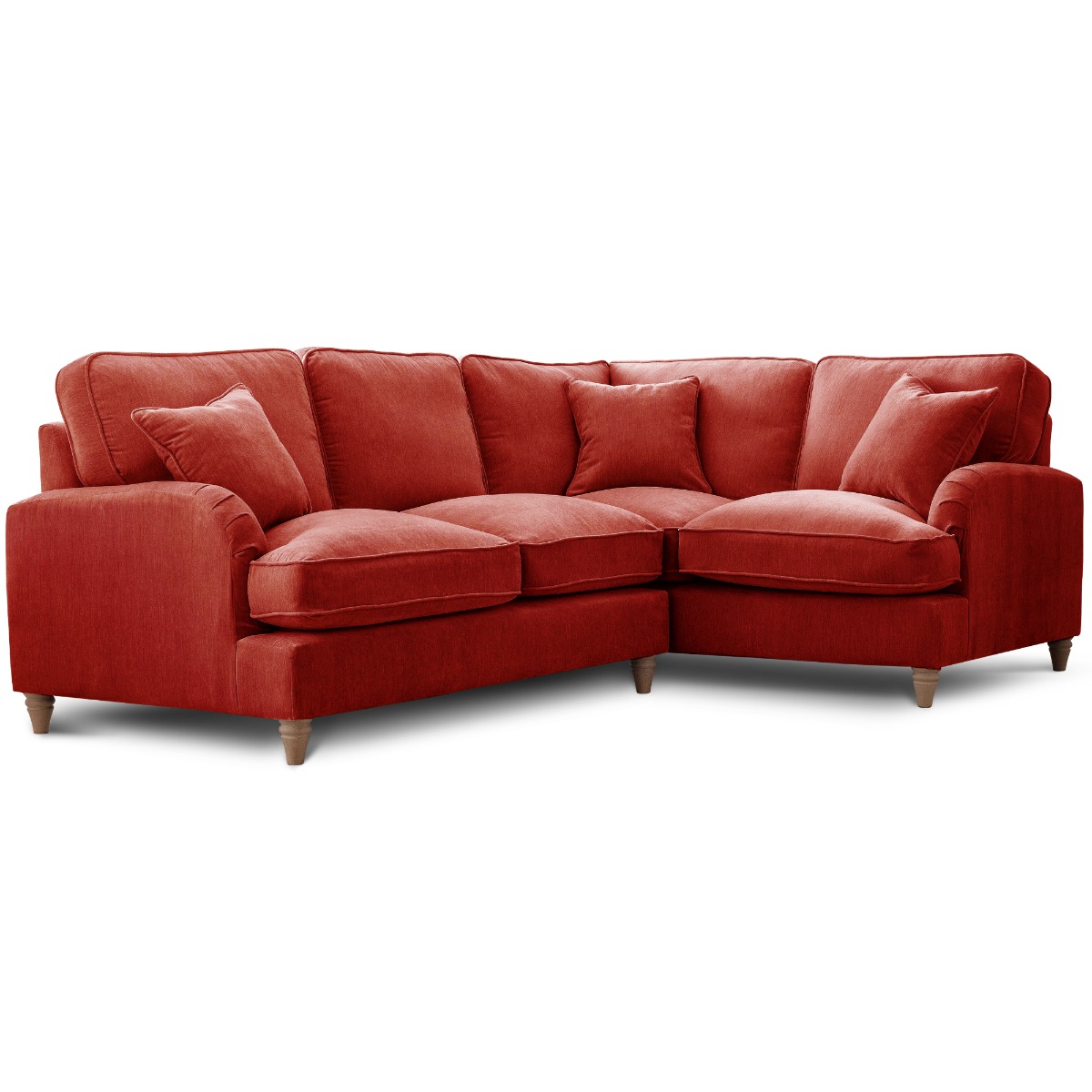 Corner Sofa - COCOON Fabric 4 Seater Left Hand Facing - Apricot