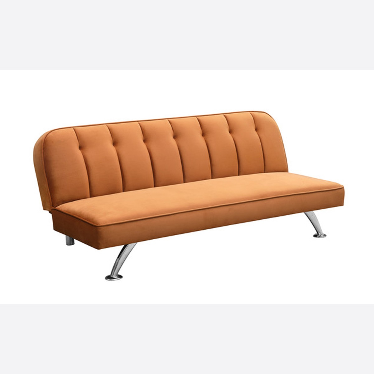 Brighton 3 Seater Velvet Sofa Bed - Orange