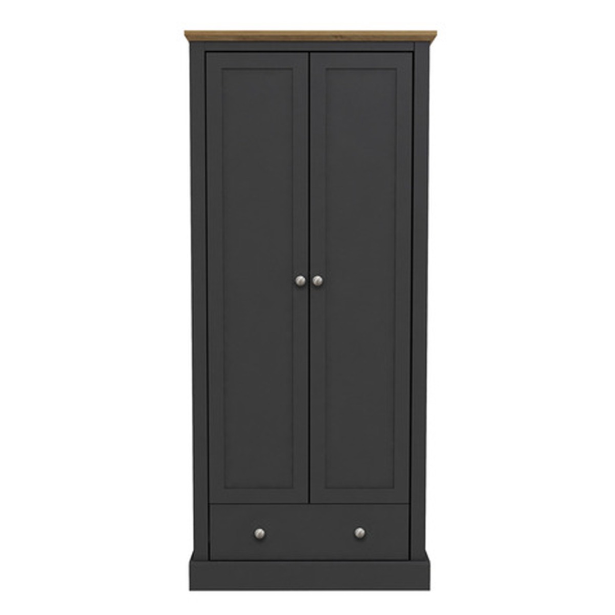 DARTFORD 2 Door Wardrobe Grey - 79.7cm
