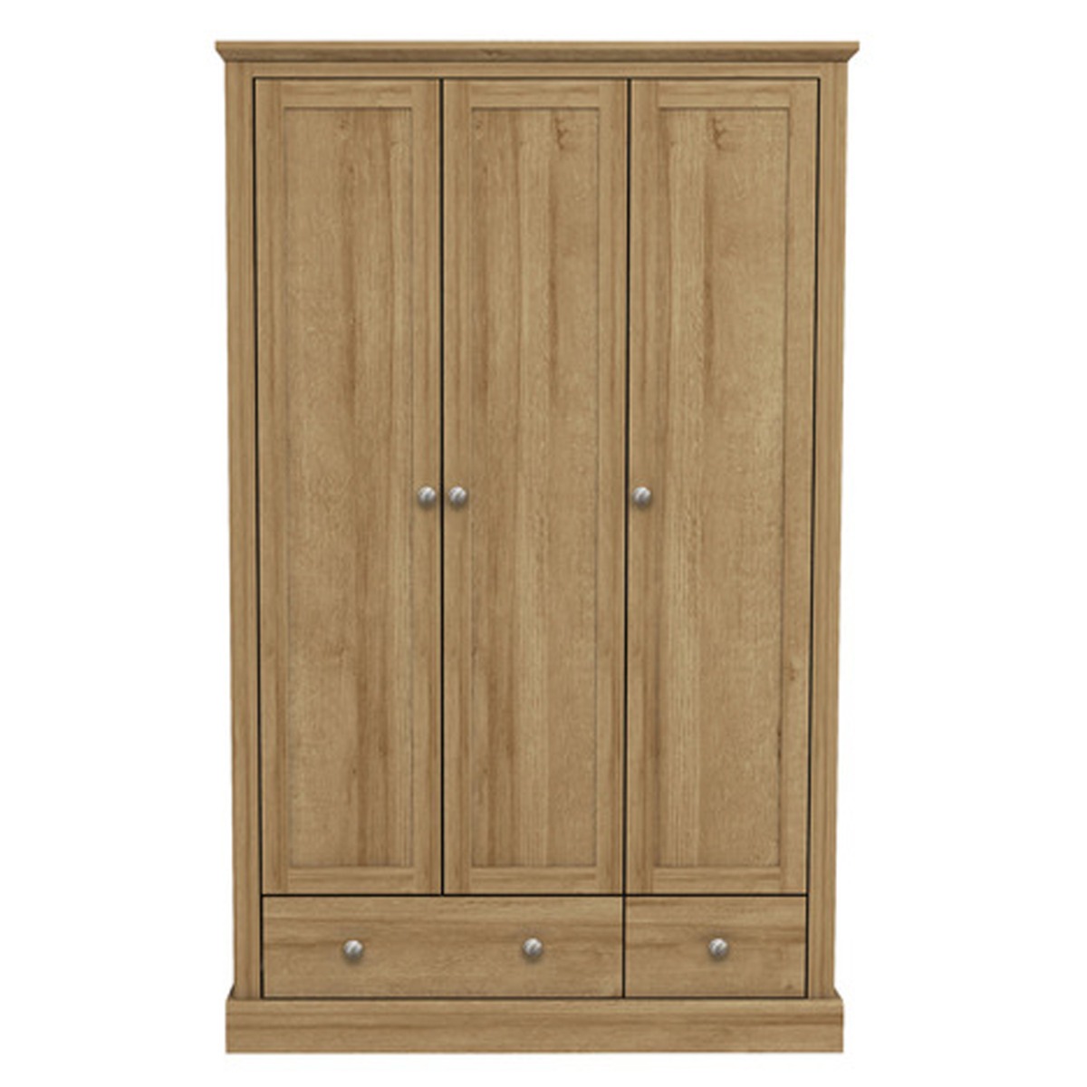 DARTFORD 3 Door Wardrobe Oak - 112.9cm