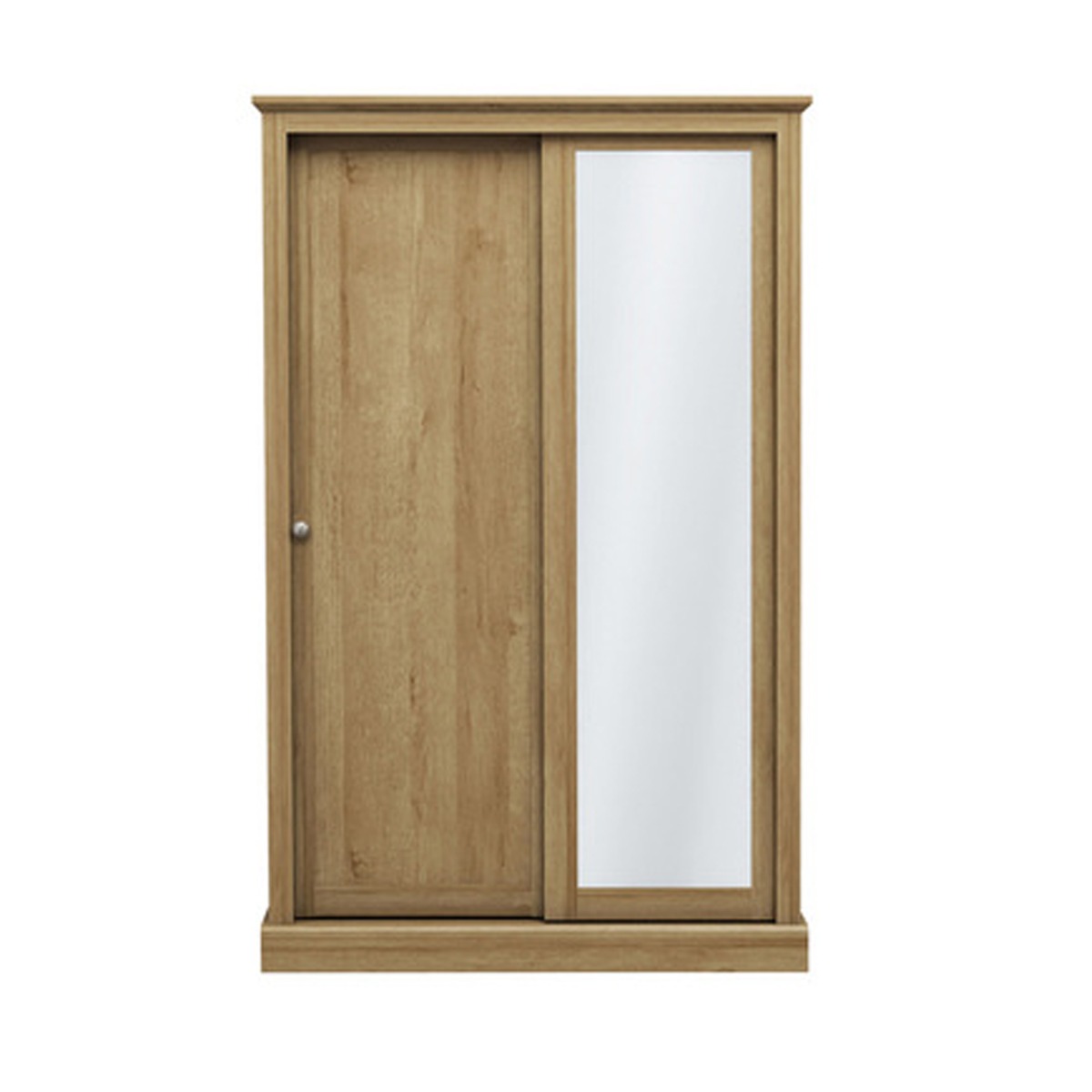 DARTFORD 2 Door Mirrored Sliding Wardrobe Oak - 113.8cm