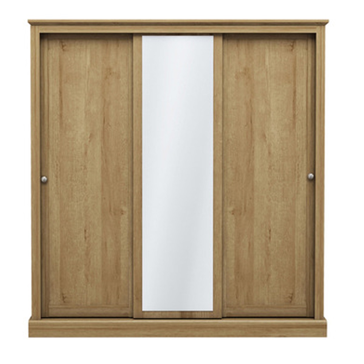 DARTFORD 3 Door Mirrored Sliding Wardrobe Oak - 176cm
