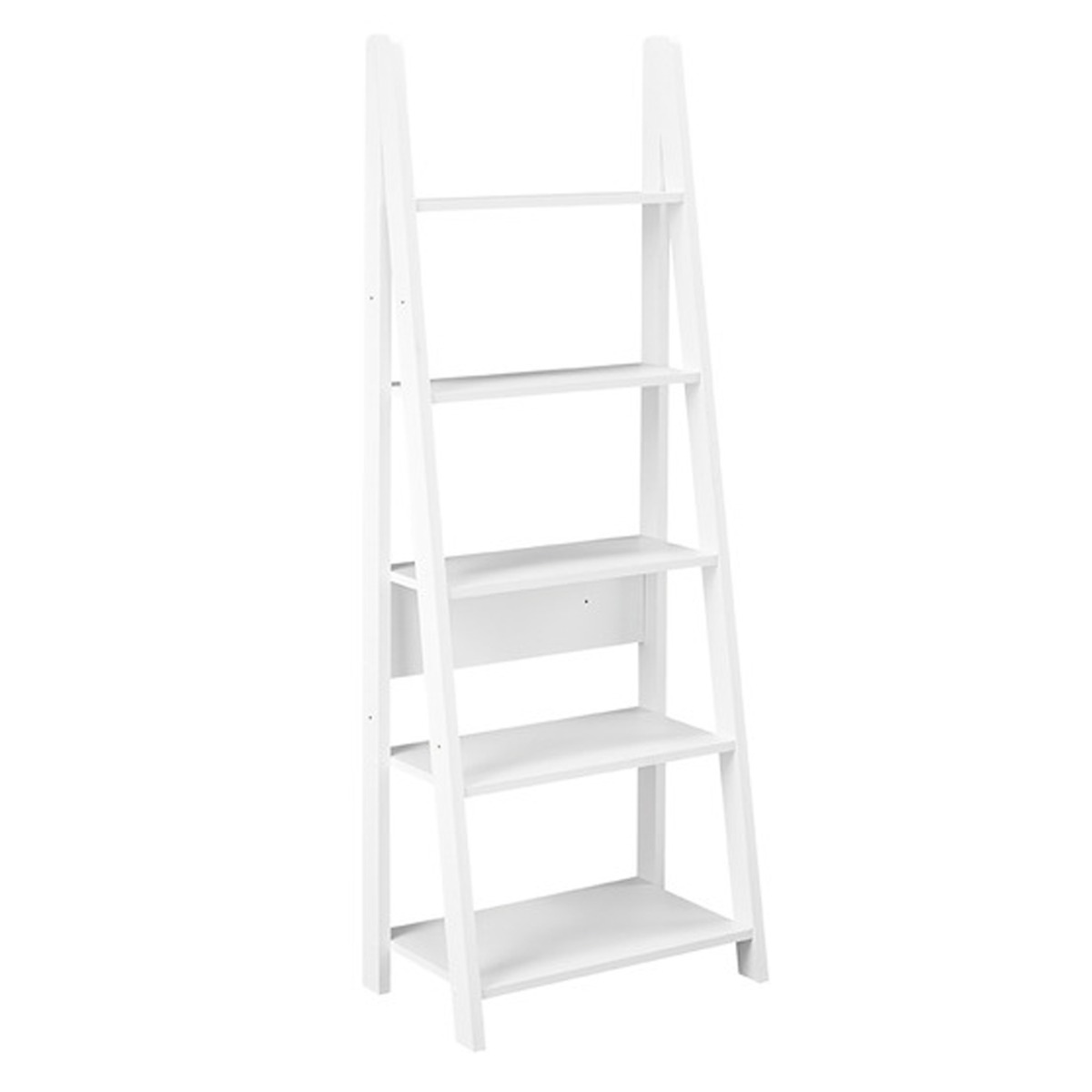 Tiva Ladder Style Bookcase with 4 Shelves - White