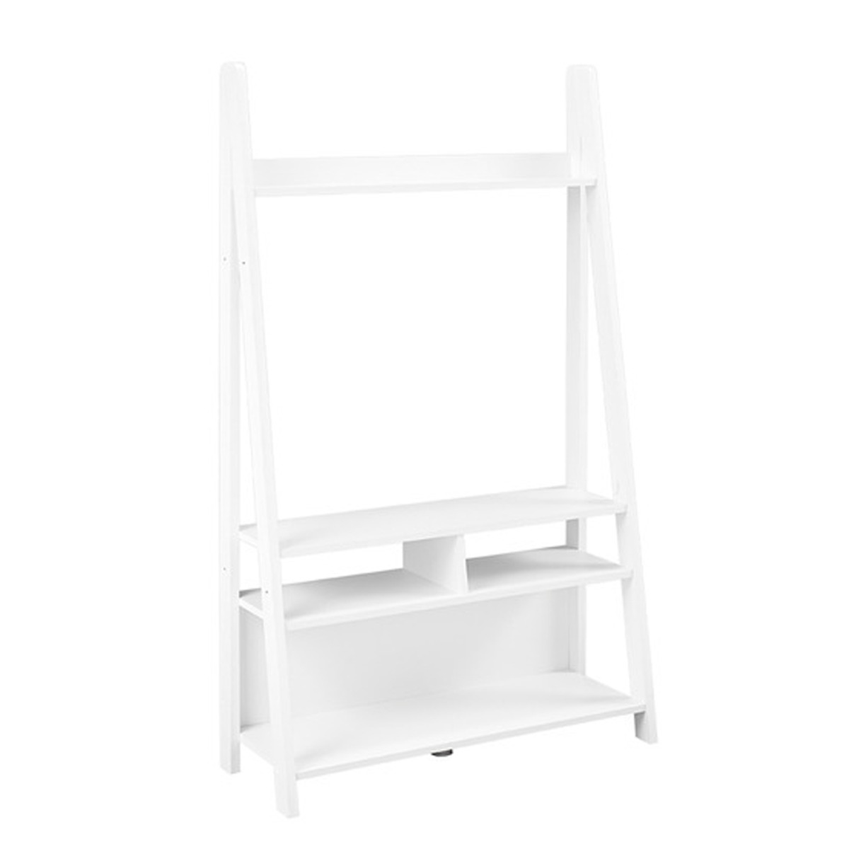Tiva Ladder Style Tv Stand Unit with 3 Shelves - White