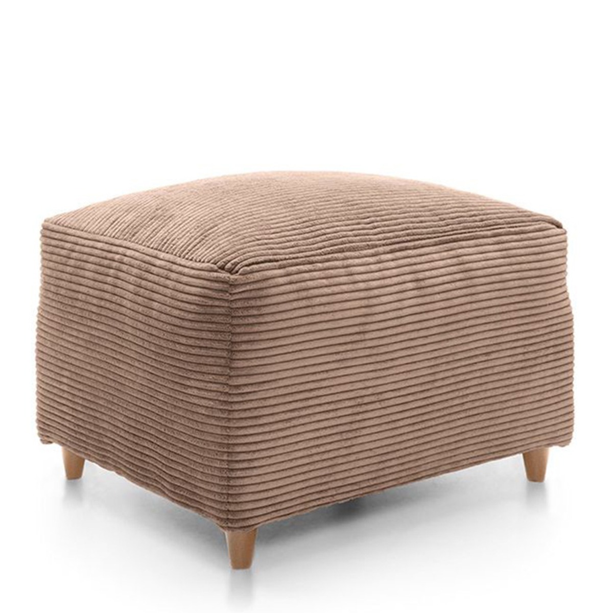 FERGASSON Jumbo Cord Footstool- Brown