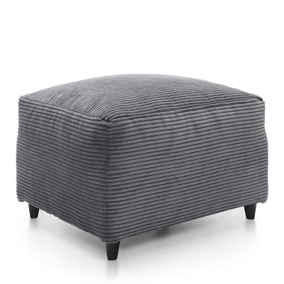 FERGASSON Jumbo Cord Footstool- Grey
